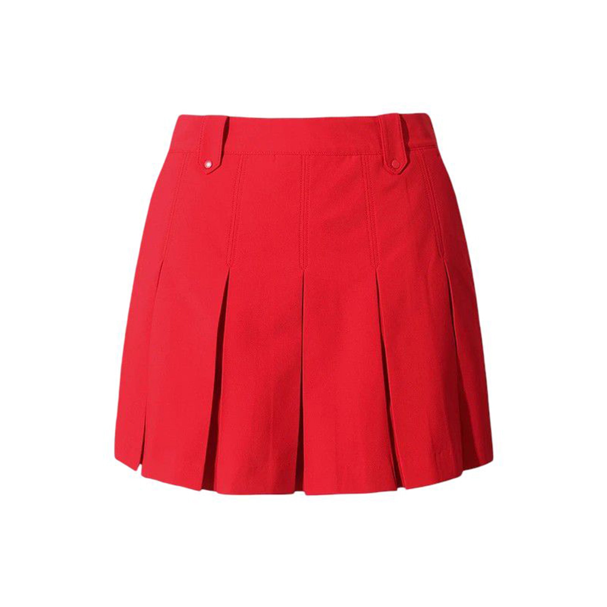 WOMEN ESSENTIAL プリーツスカート レッド