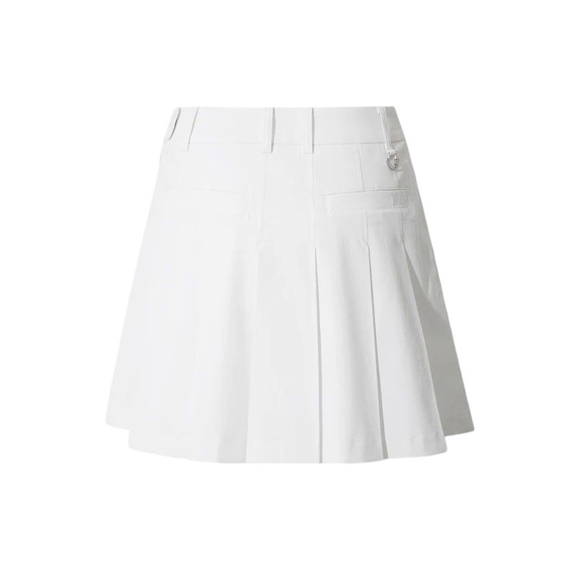 WOMEN ESSENTIAL アシンメトリープリーツスカート ホワイト