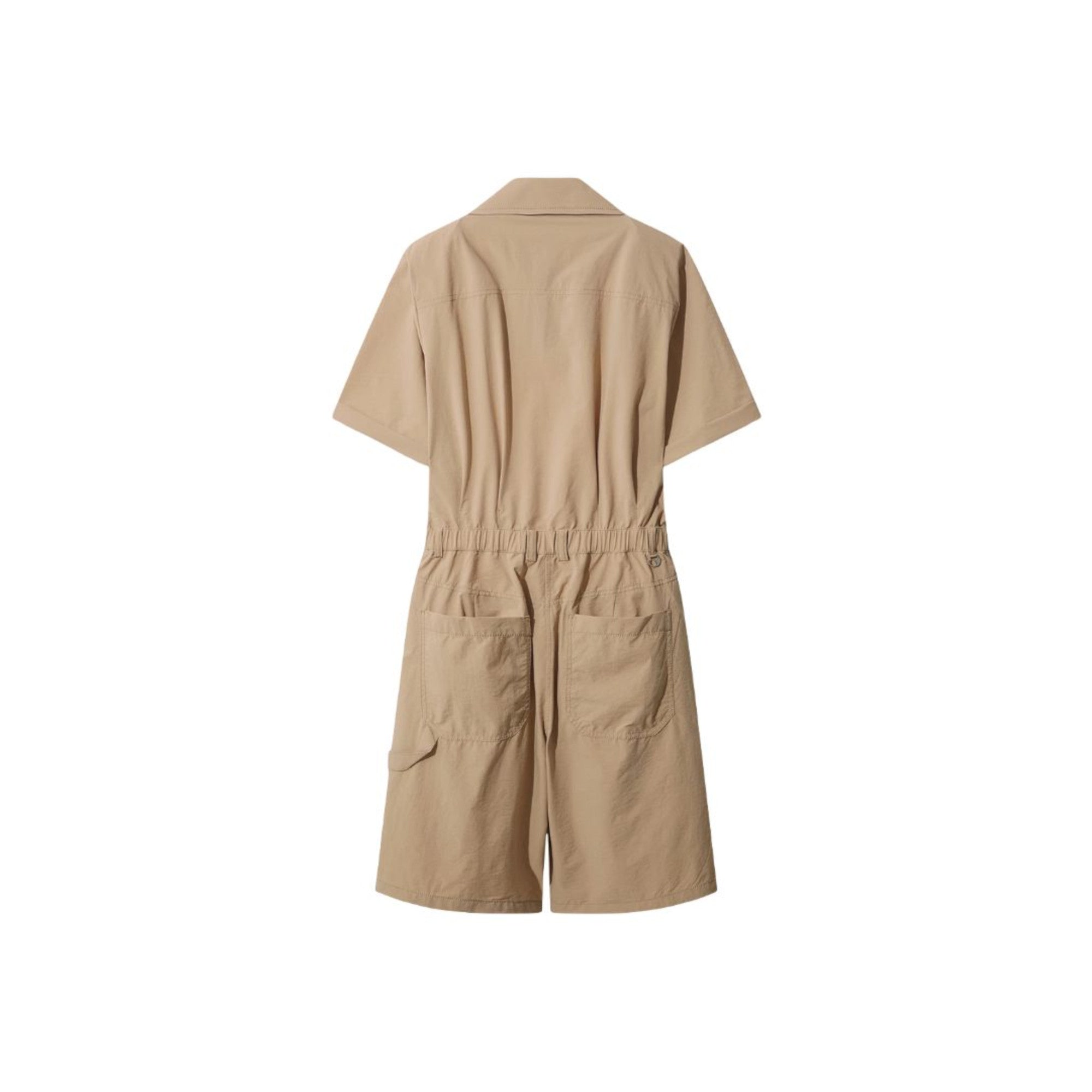 WOMEN フルジップ ジャンプスーツ サンドベージュ