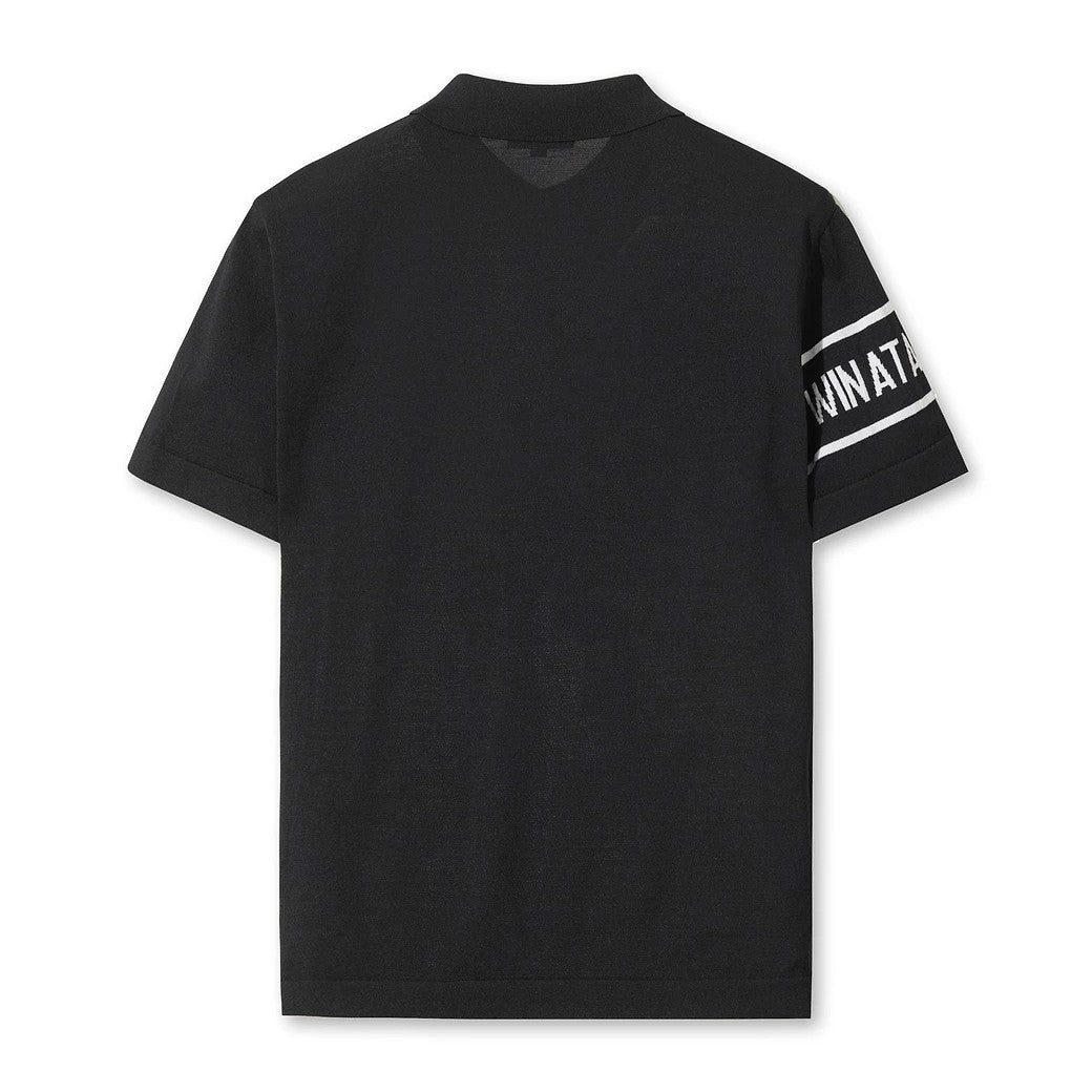 MEN クールファイン サマーニットポロ ブラック