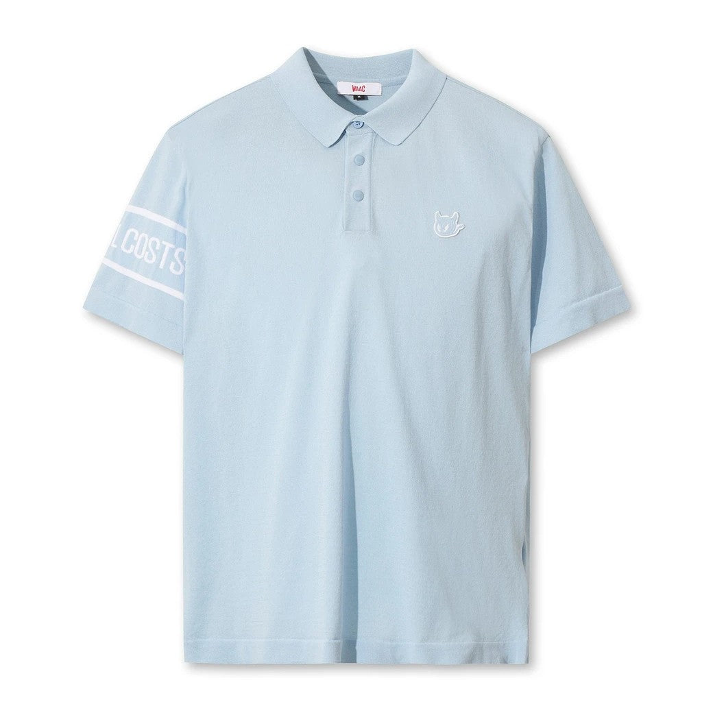 MEN クールファイン サマーニットポロ ライトブルー