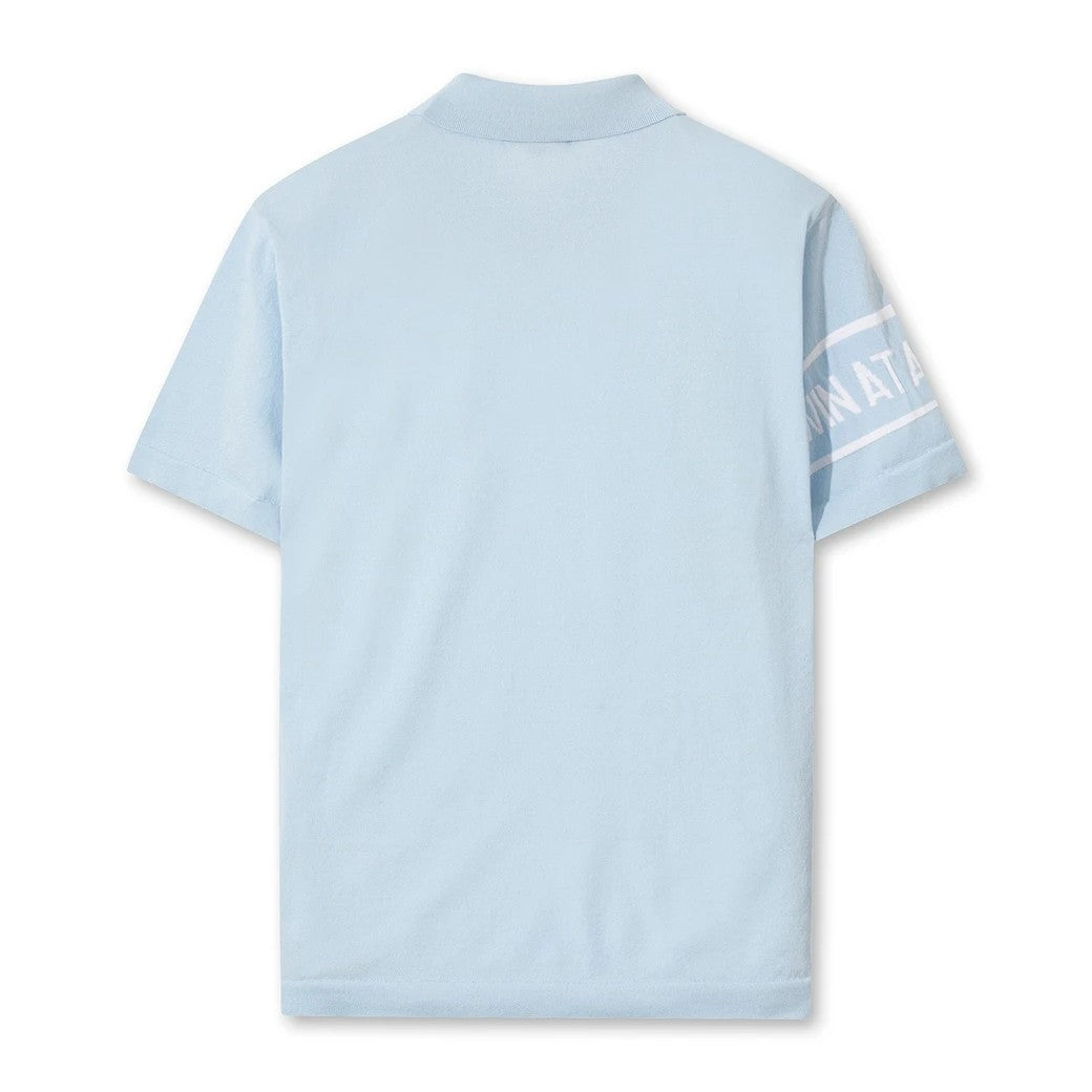 MEN クールファイン サマーニットポロ ライトブルー