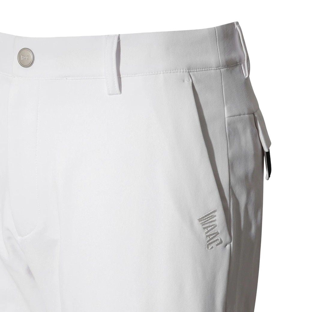MEN ESSENTIAL ブラッシュド ナイロンストレッチパンツ ホワイト
