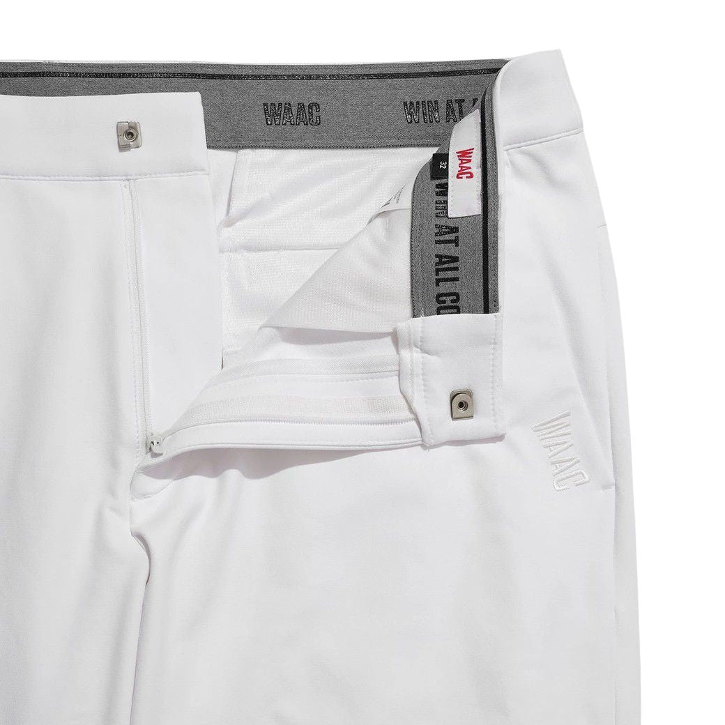 MEN ESSENTIAL ブラッシュド ナイロンストレッチパンツ ホワイト