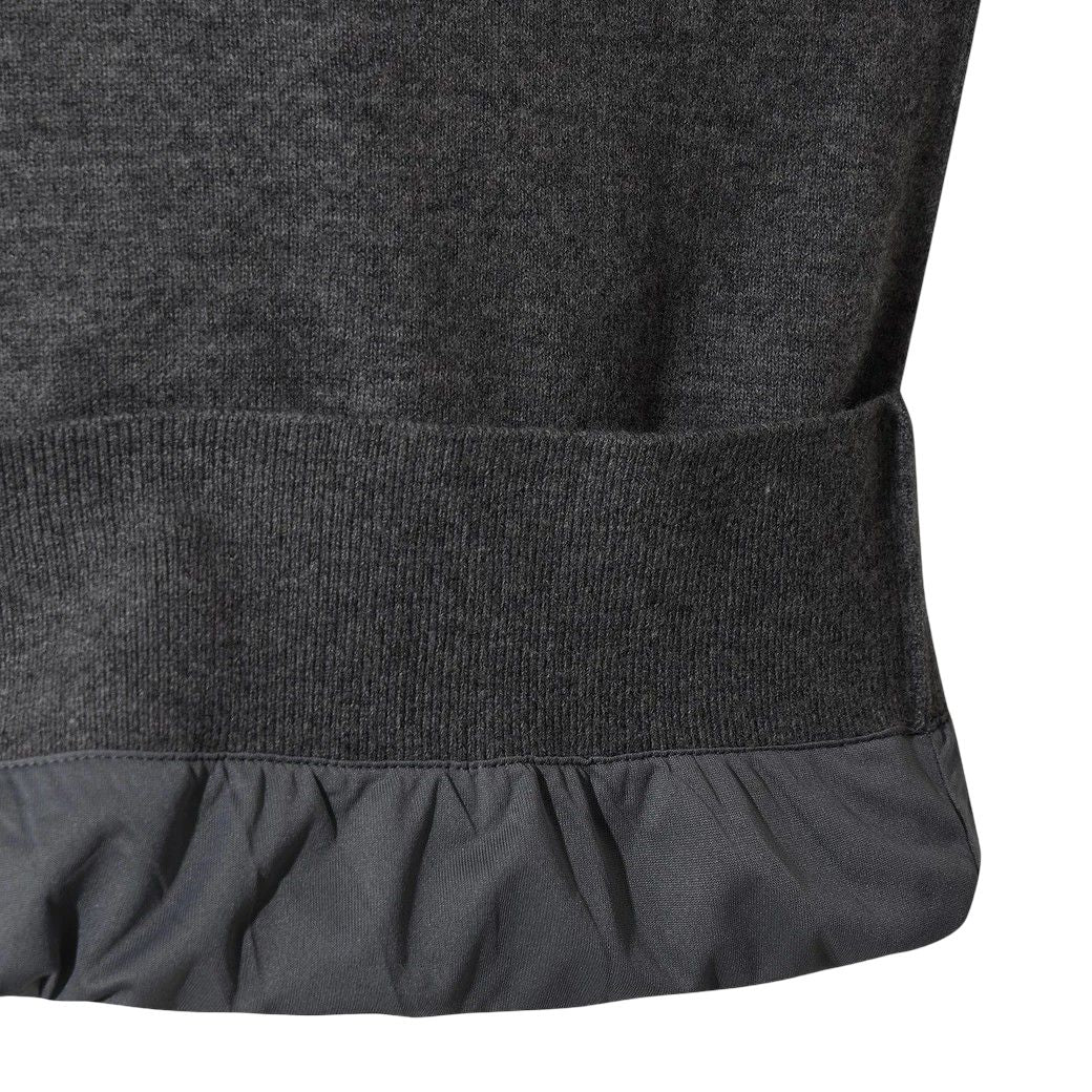 MEN PURE WOOL シグネチャーハーフジップセーター グレー