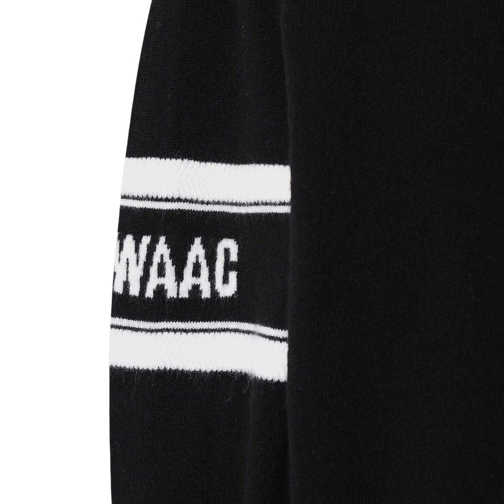MEN PURE WOOL シグネチャーハーフジップセーター ブラック