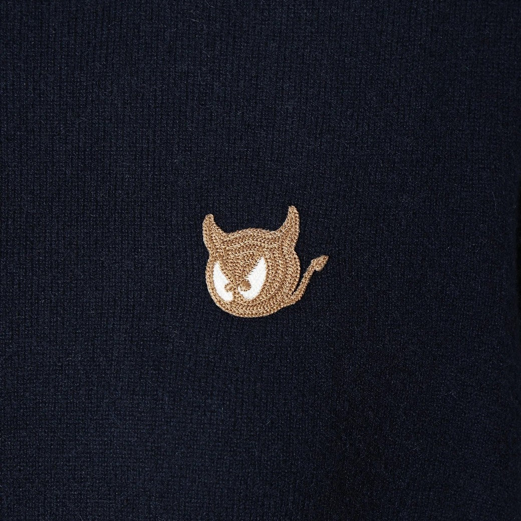 WOMEN WTO カシミヤ100 ホールガーメントセーター ネイビー