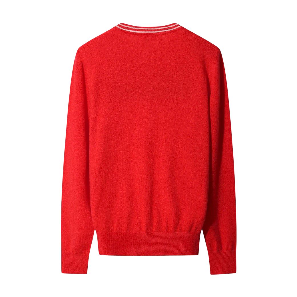 WOMEN WTO カシミヤ100 ホールガーメントカーディガン レッド
