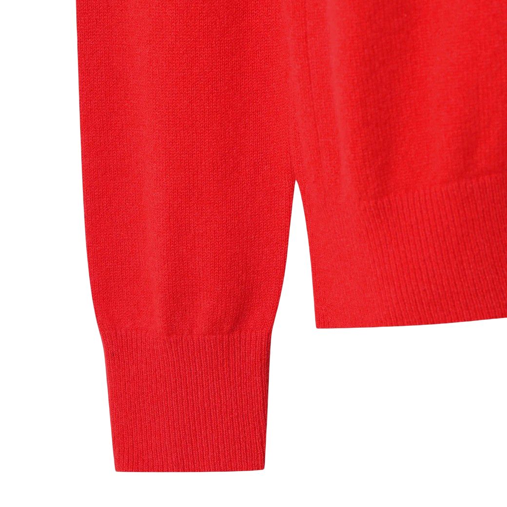 WOMEN WTO カシミヤ100 ホールガーメントカーディガン レッド
