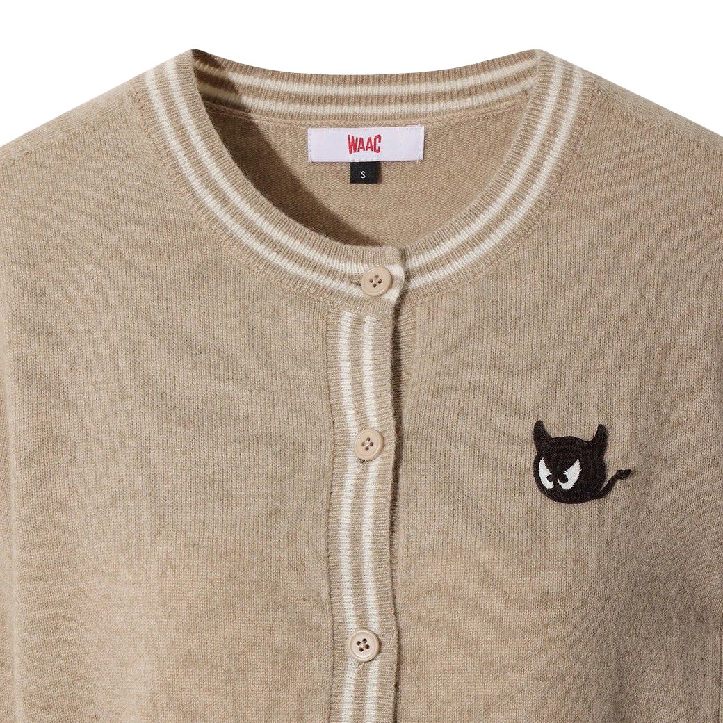 WOMEN WTO カシミヤ100 ホールガーメントカーディガン ベージュ