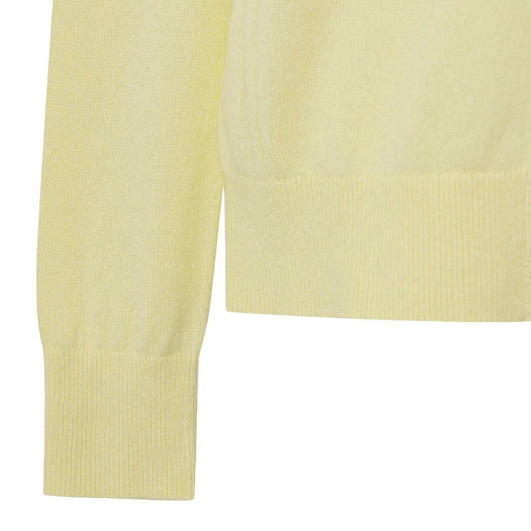 WOMEN WTO カシミヤ100 ホールガーメントカーディガン イエロー