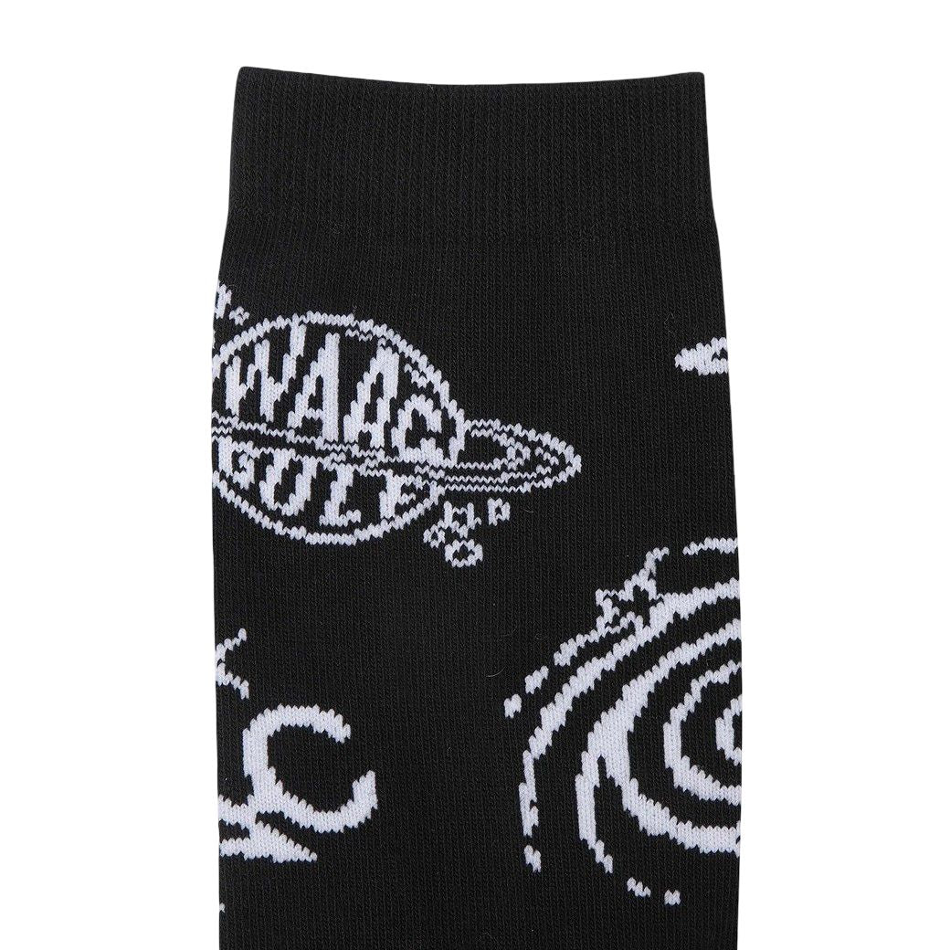 WOMEN SPACE WAACKY ミドルソックス ブラック