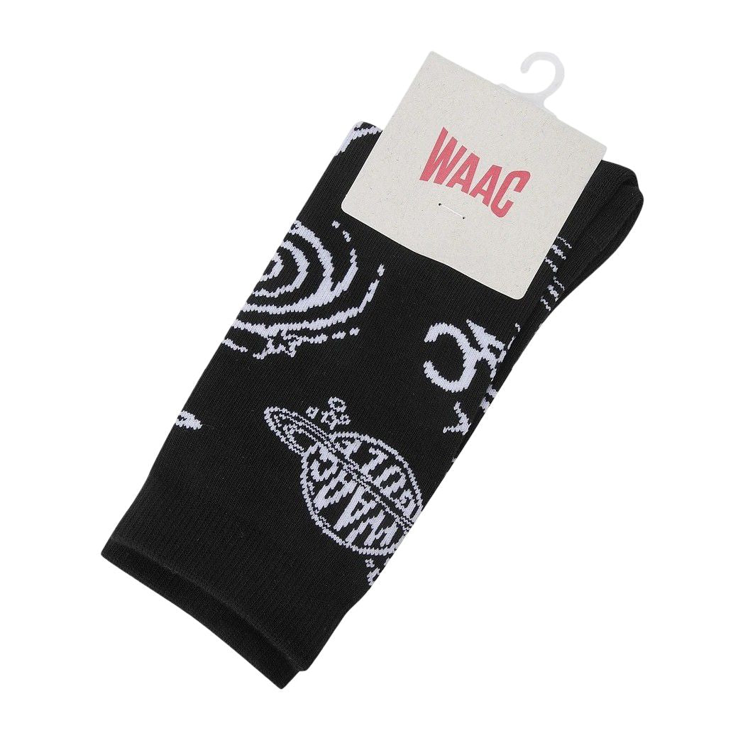 WOMEN SPACE WAACKY ミドルソックス ブラック