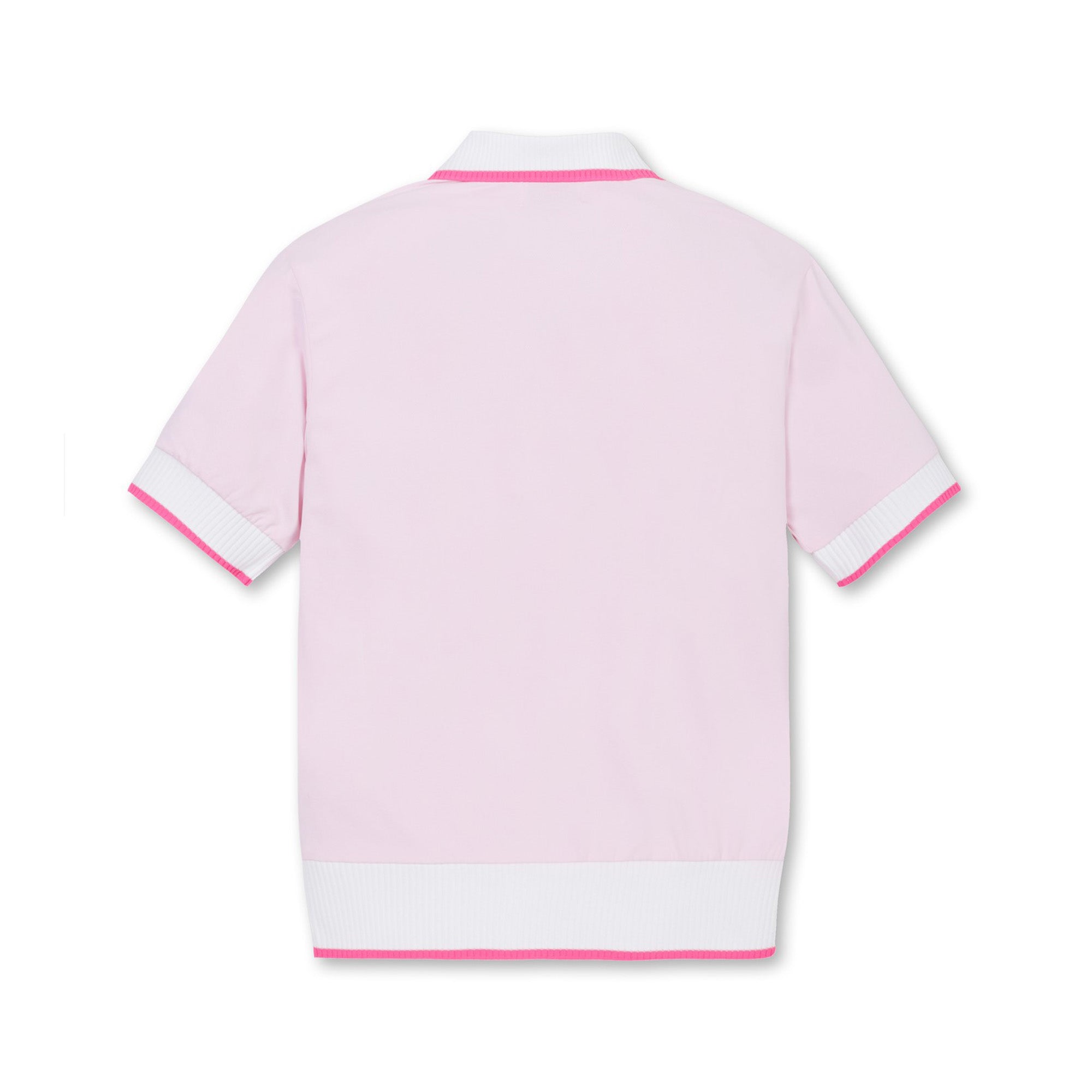 【25SS 新作｜WEB限定】WOMEN リブカラーポロシャツ ライトピンク