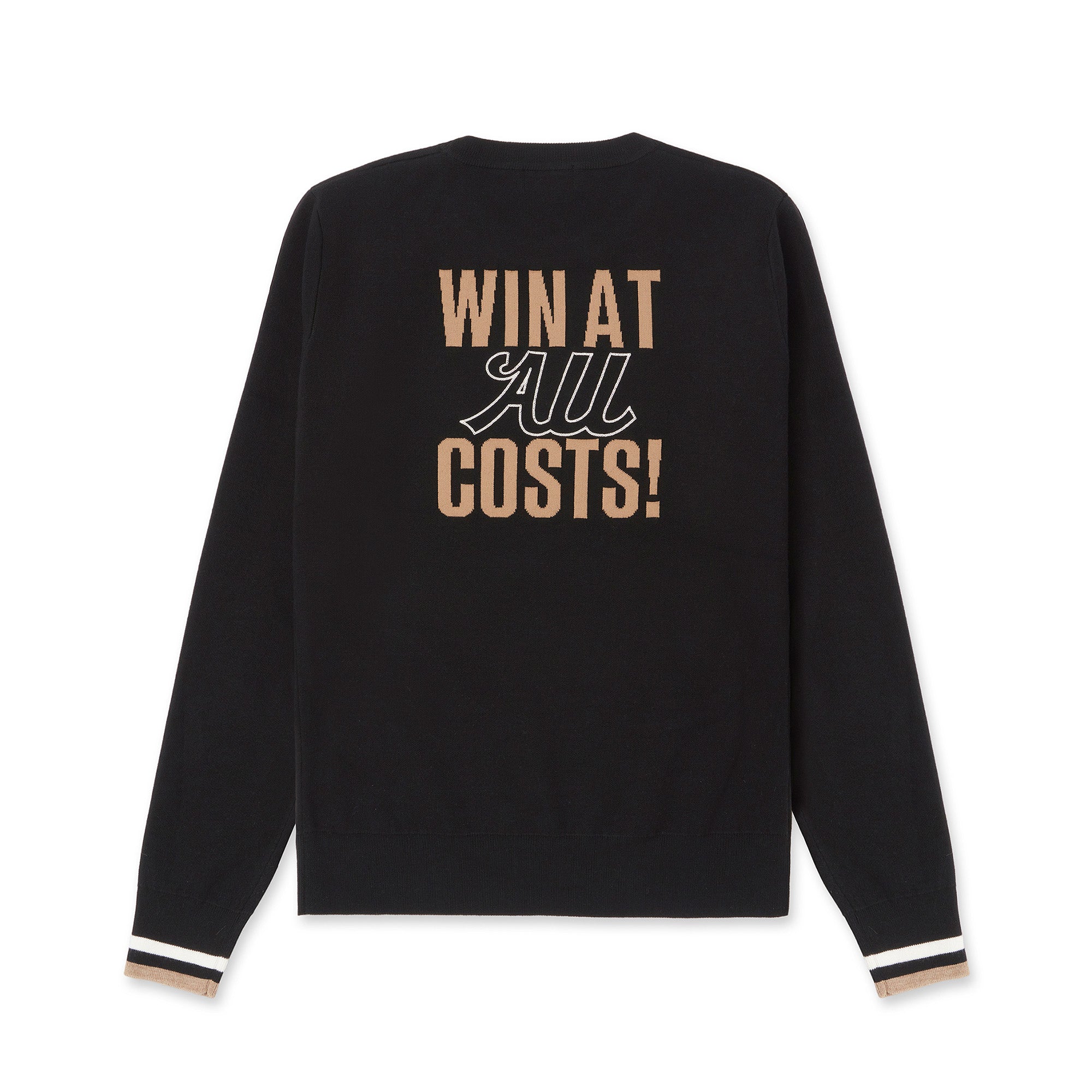 MEN ダブルフェイススウェットライクニットプルオーバー ブラック