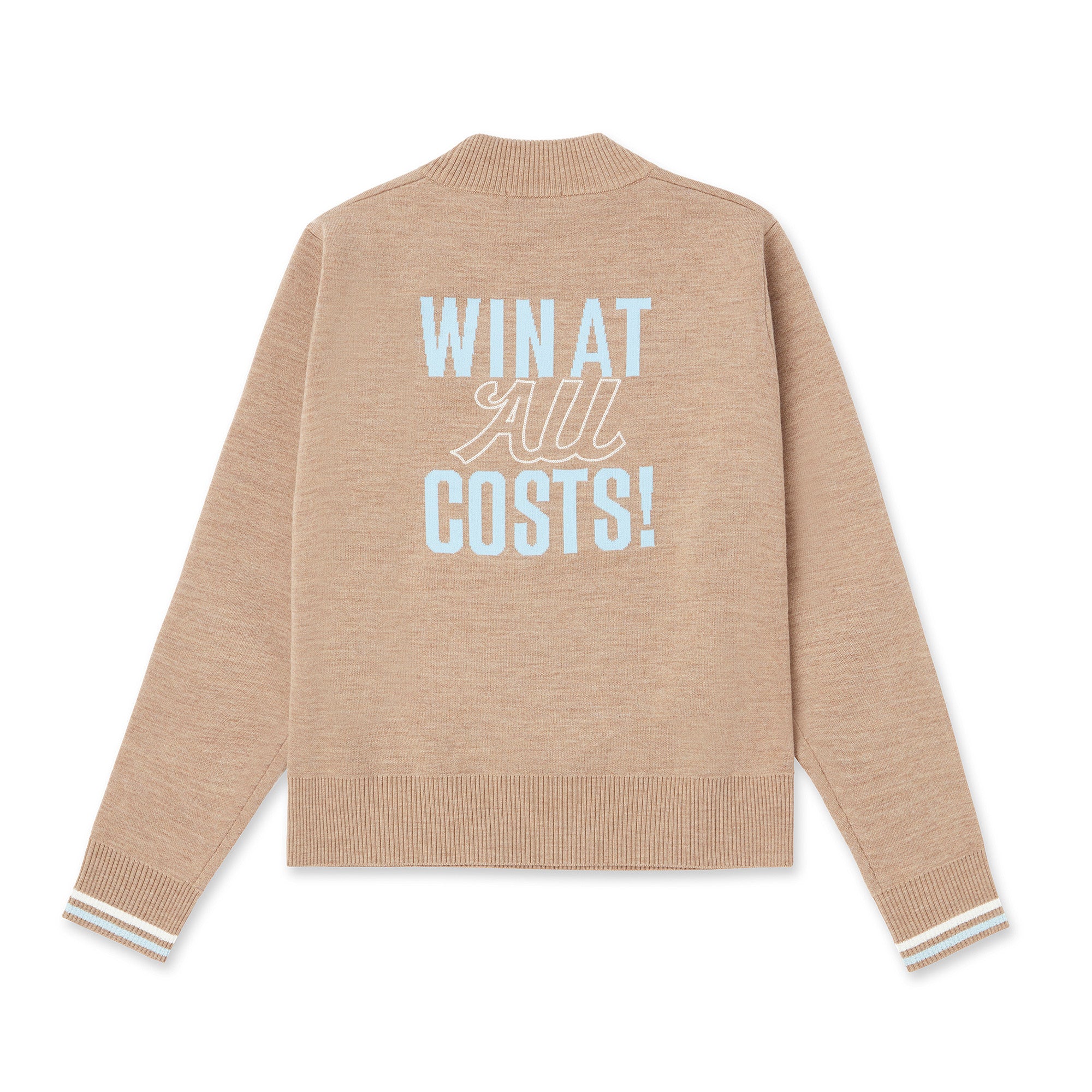 WOMEN ダブルフェイススウェットライクニットプルオーバー キャメル