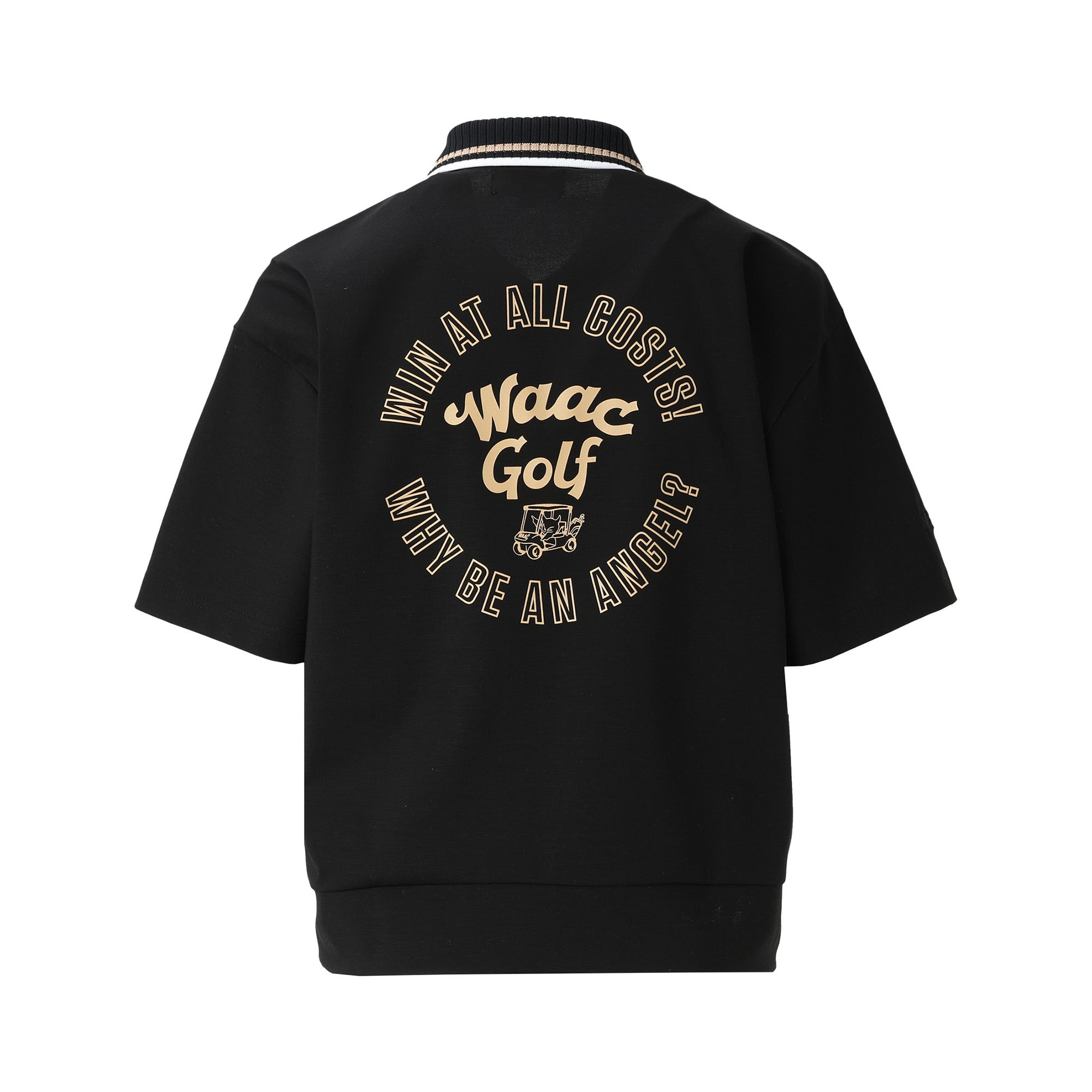 【25SS 新作】WOMEN バックロゴポロシャツ ブラック