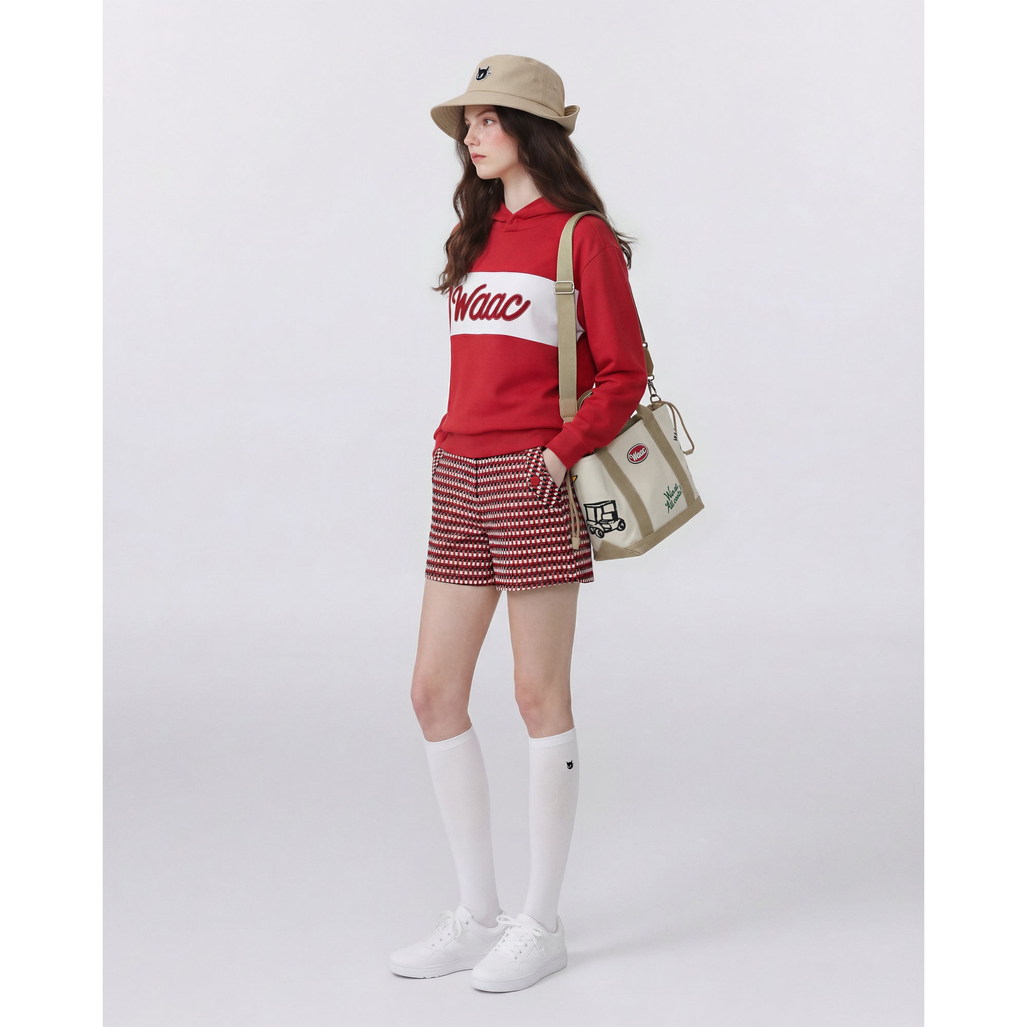 UNISEX COOLMAX ワイドブリム バケットハット カーキ