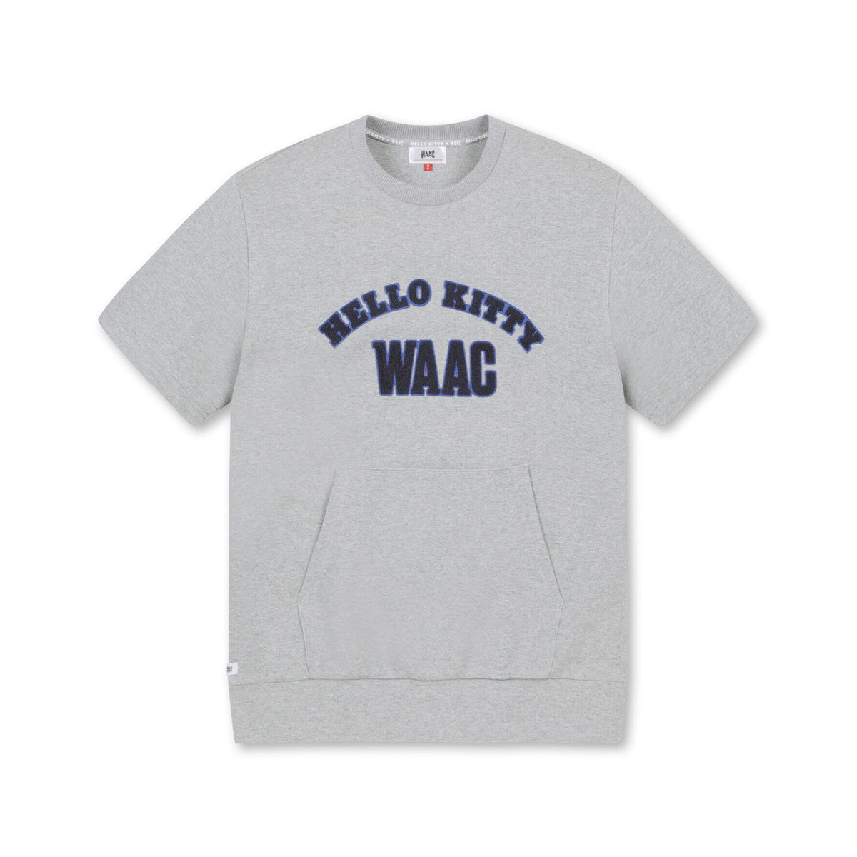 HELLO KITTY × WAAC】UNISEX ハローキティコラボ ロゴTシャツ グレー 