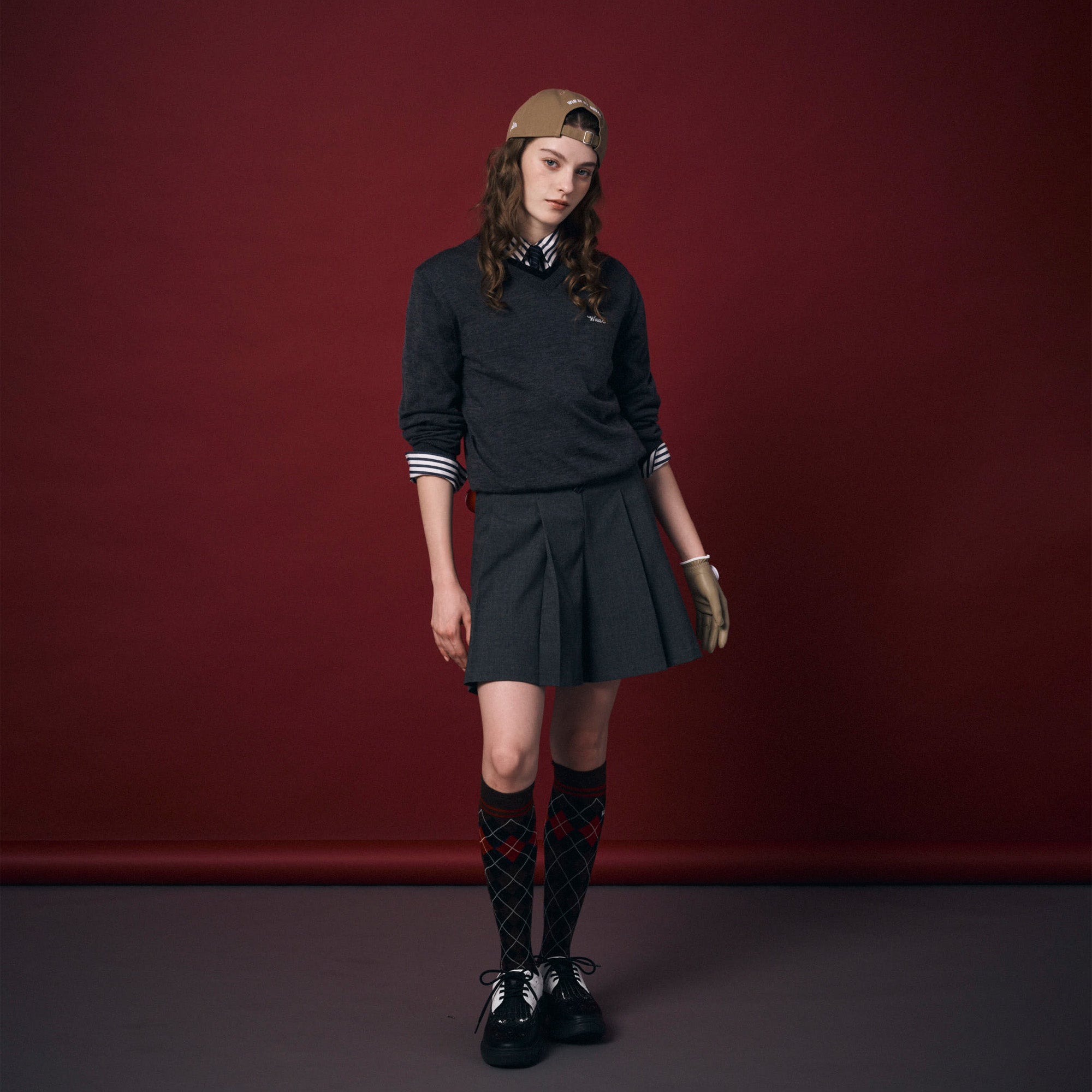 JUN & ROPÉ グレー Vネック セーター L JUN & ROPÉ グレー Vネック セーター L WOMEN ダブルリブVネック