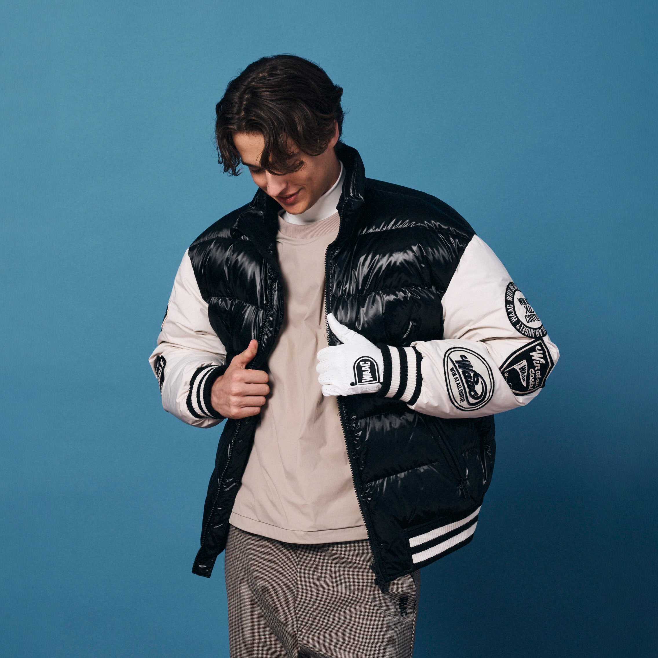 MEN ダウンバーシティジャケット ブラック