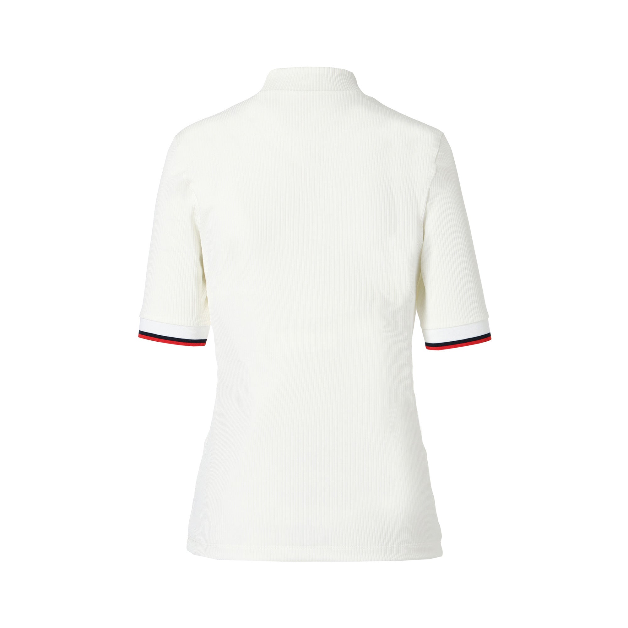 WOMEN リブモックネック ホワイト