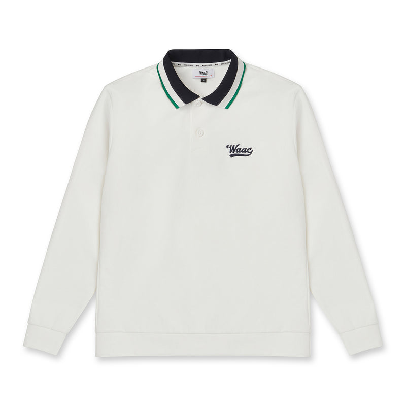 MEN BUCKET WAACKY ライトストレッチポンチポロシャツ ホワイト