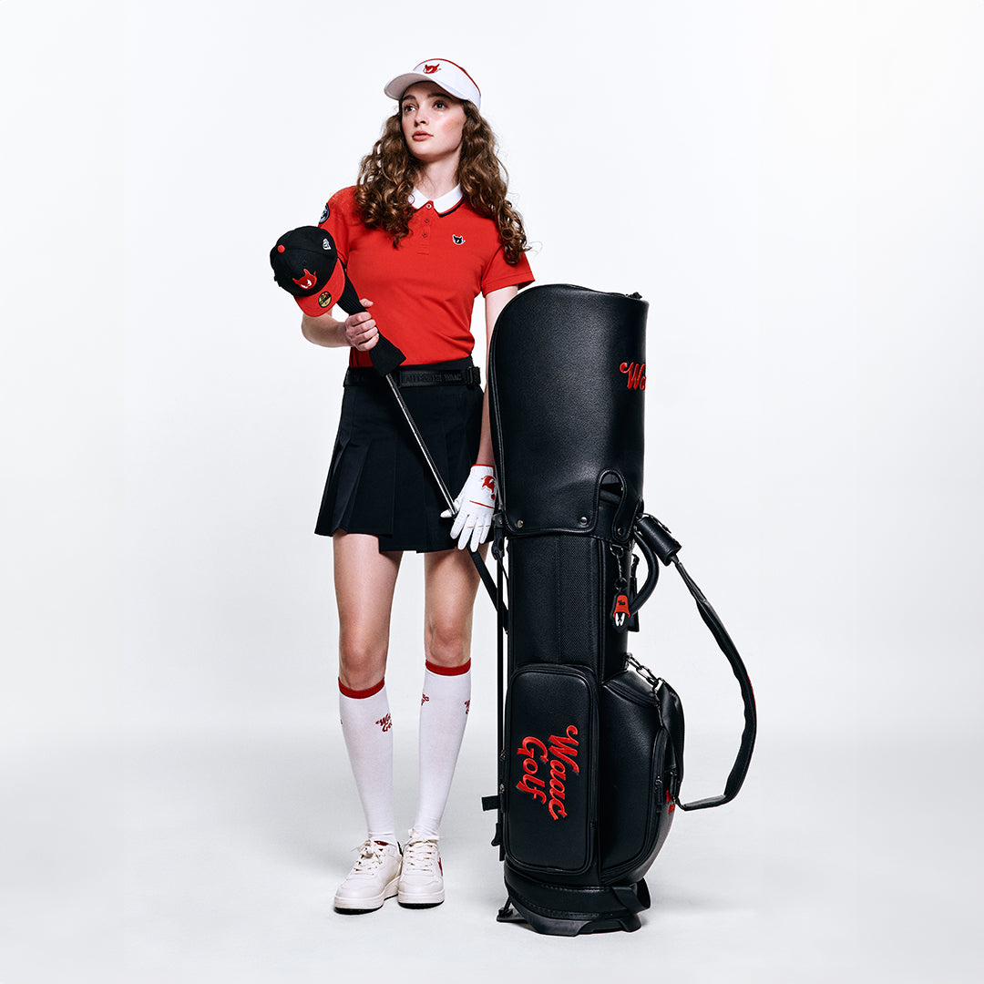 【25SS】WOMEN サスティナブルピケポロシャツ レッド