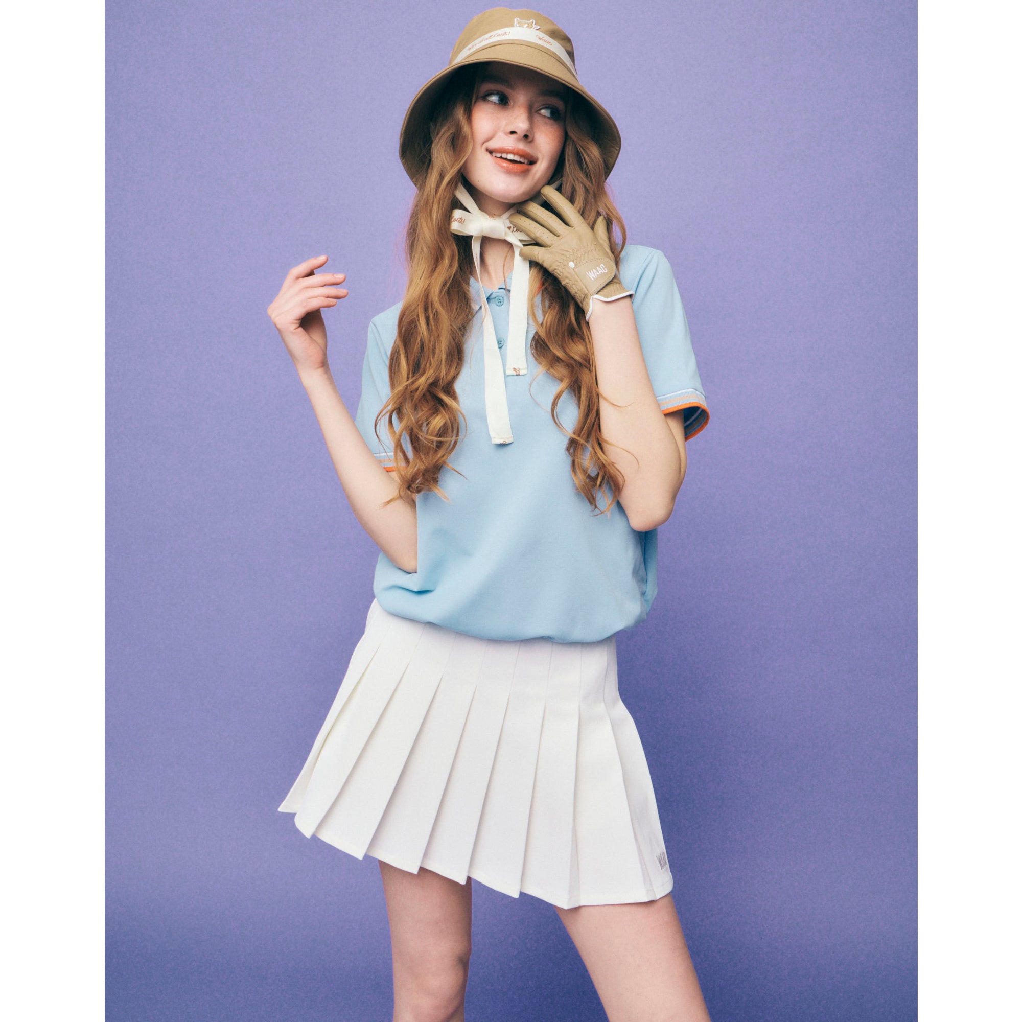 UNISEX リボンバケットハット ベージュ