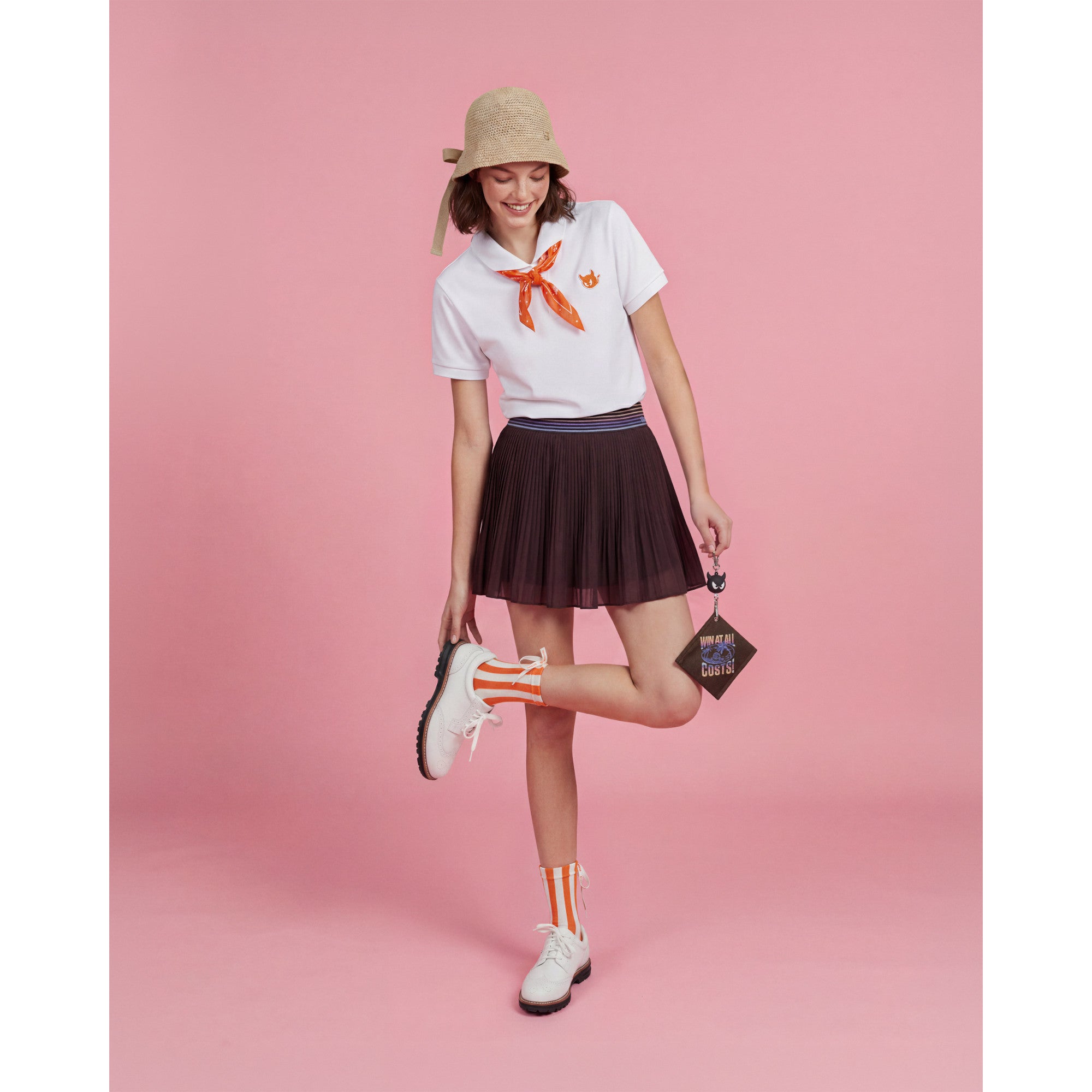 WOMEN ツイリーポイントTシャツ アイボリー
