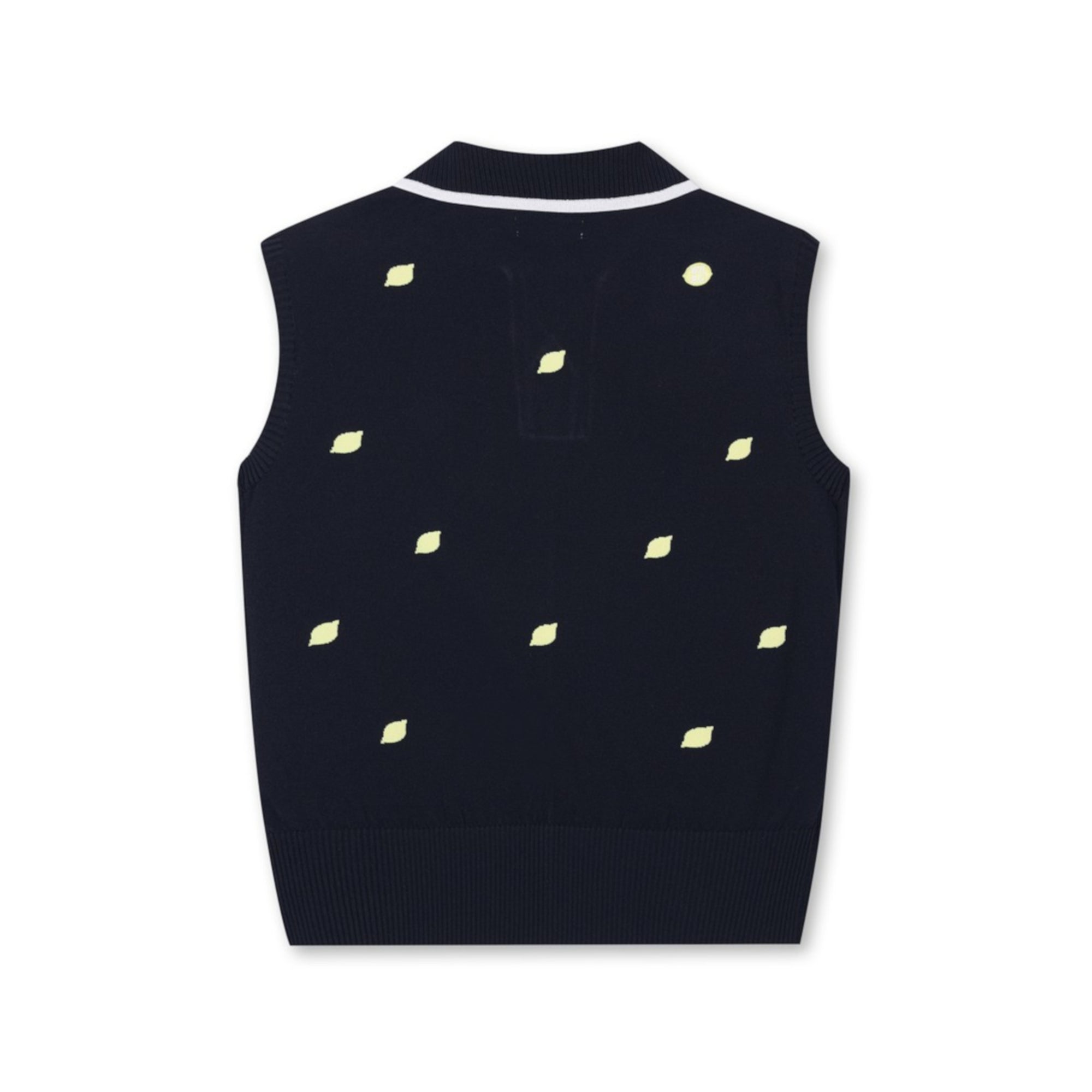 WOMENS レモンドットニットベスト ネイビー/072342770