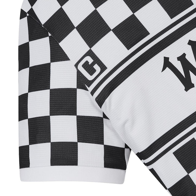 MENS チェック半袖ポロTシャツ ブラック/072332009
