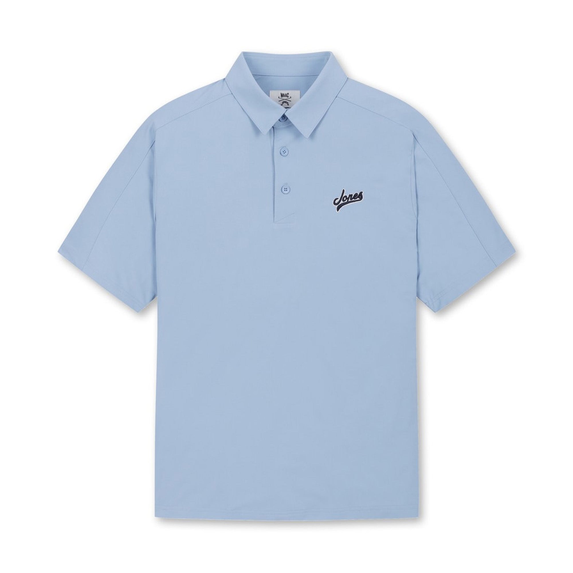 【25SS｜WAAC X JONES】MEN ラインポイントポロシャツ ライトブルー