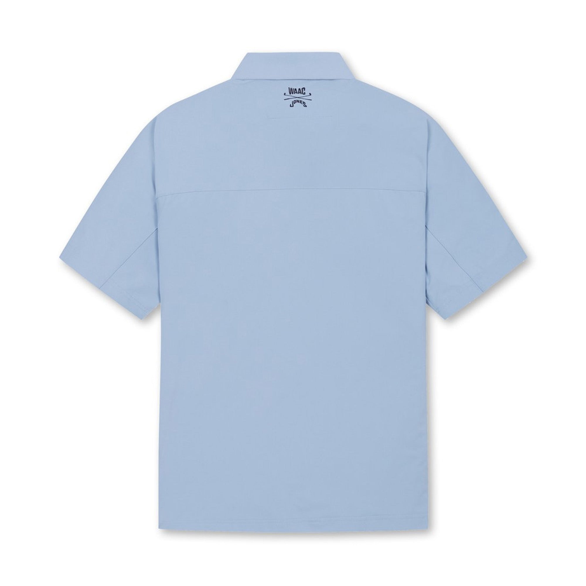 【25SS｜WAAC X JONES】MEN ラインポイントポロシャツ ライトブルー