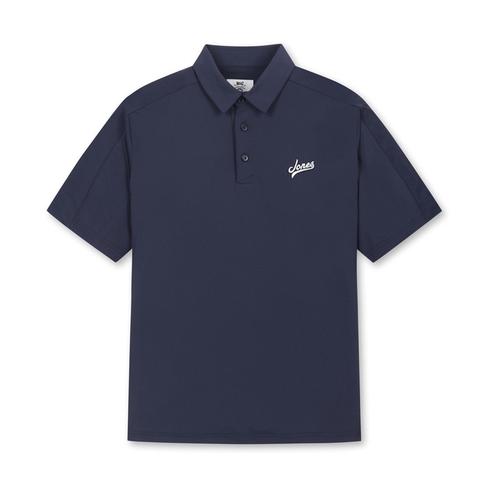 【25SS｜WAAC X JONES】MEN ラインポイントポロシャツ ネイビー