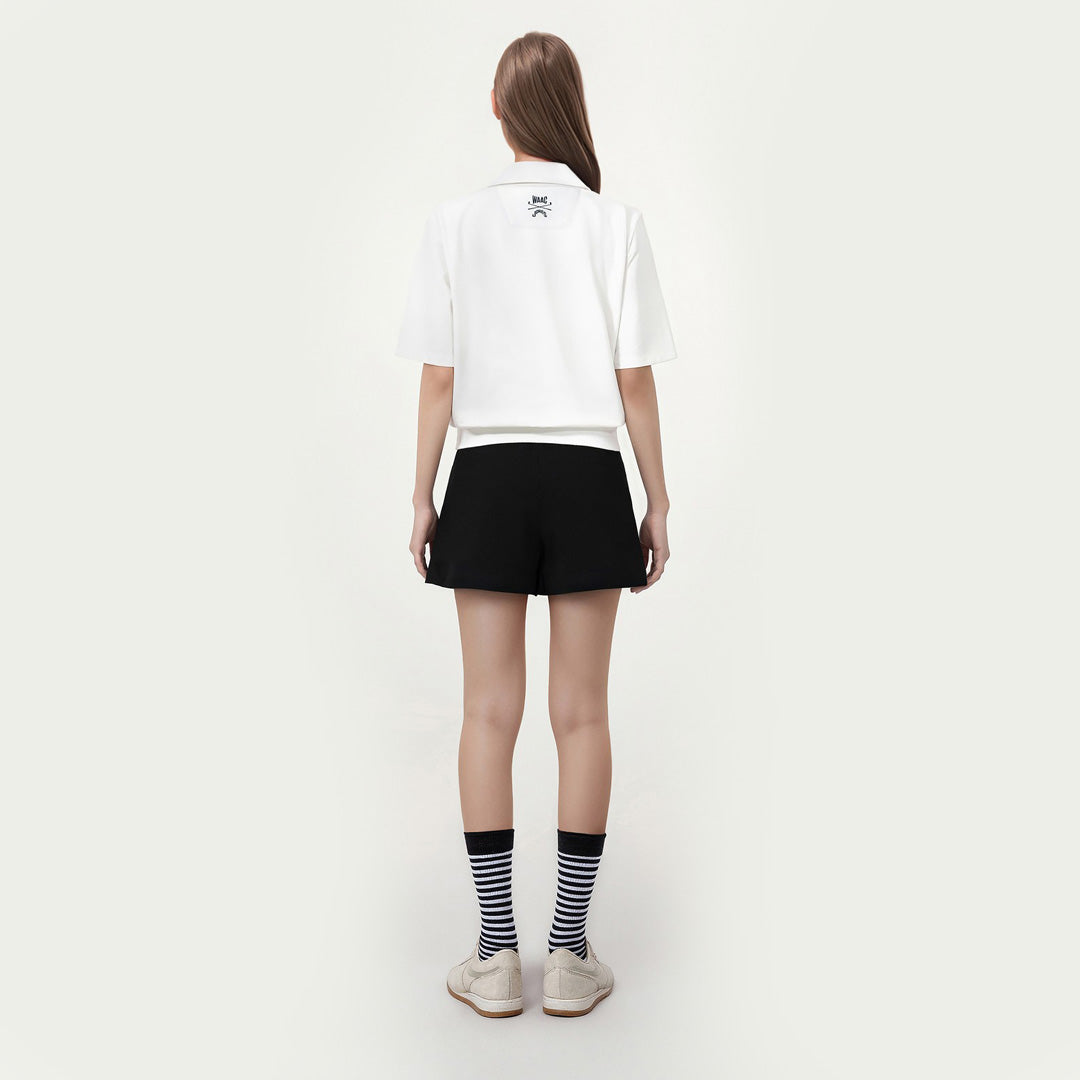 【WAAC X JONES】WOMEN ルーズフィットスウェットシャツ ホワイト
