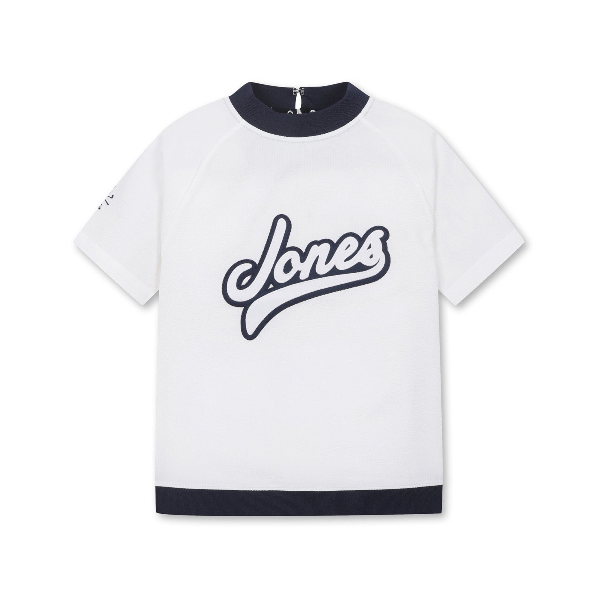 【25SS｜WAAC X JONES】WOMEN シアサッカーショートスリーブプルオーバー ホワイト