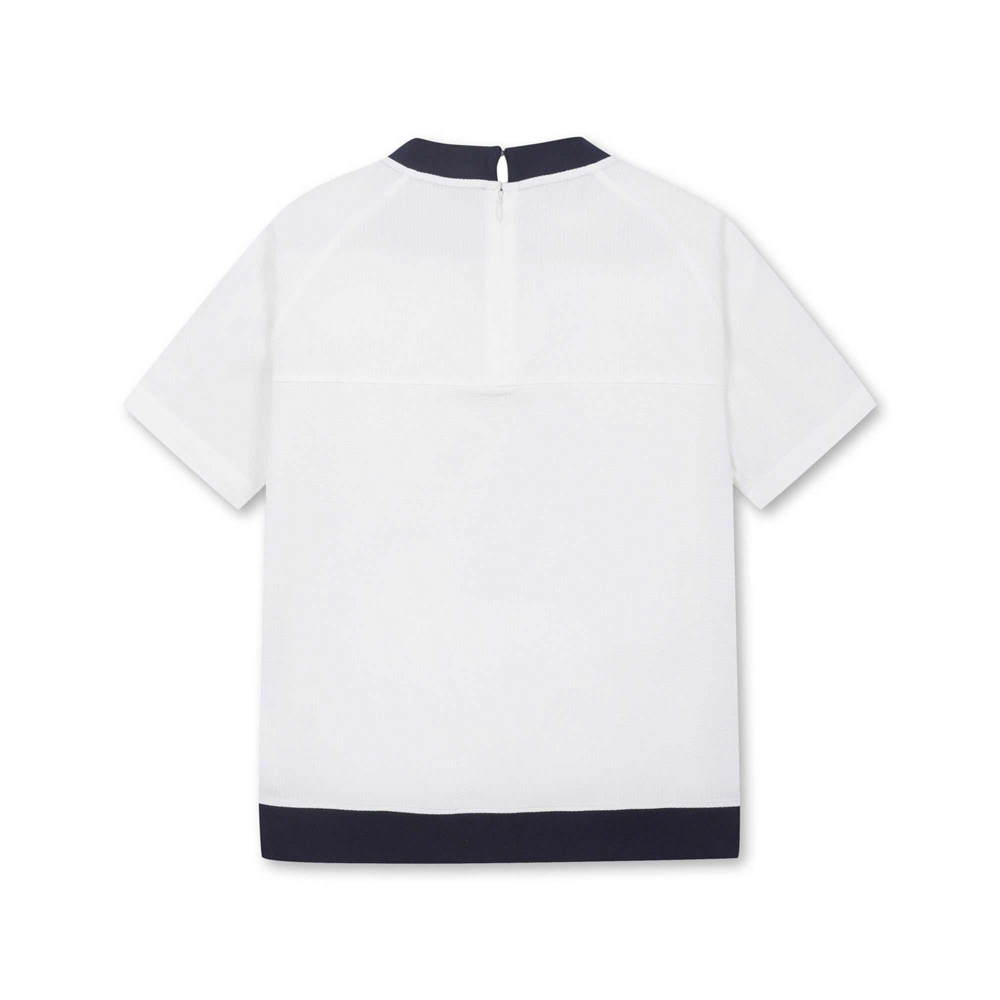 【25SS｜WAAC X JONES】WOMEN シアサッカーショートスリーブプルオーバー ホワイト
