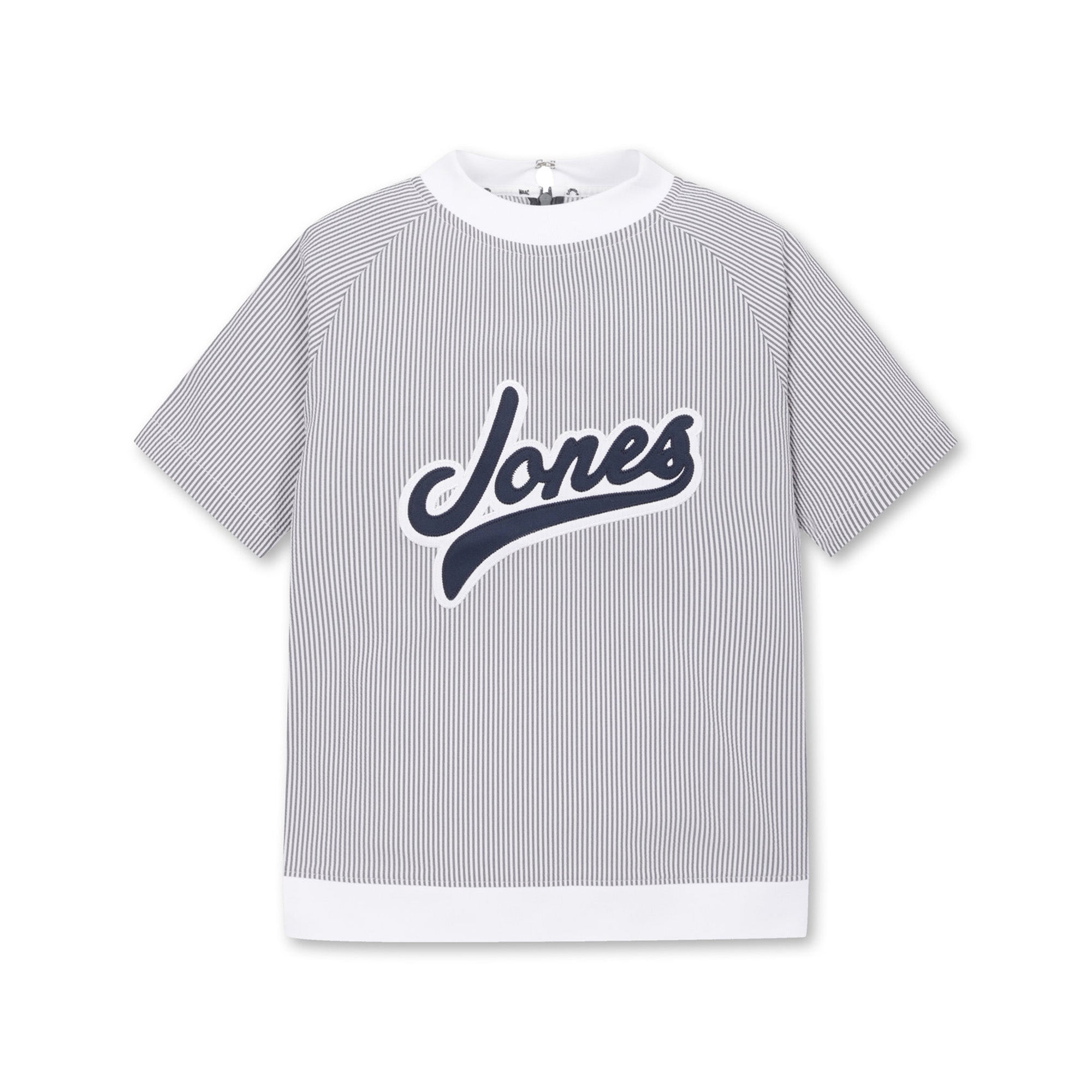 【25SS｜WAAC X JONES】WOMEN シアサッカーショートスリーブプルオーバー ネイビー