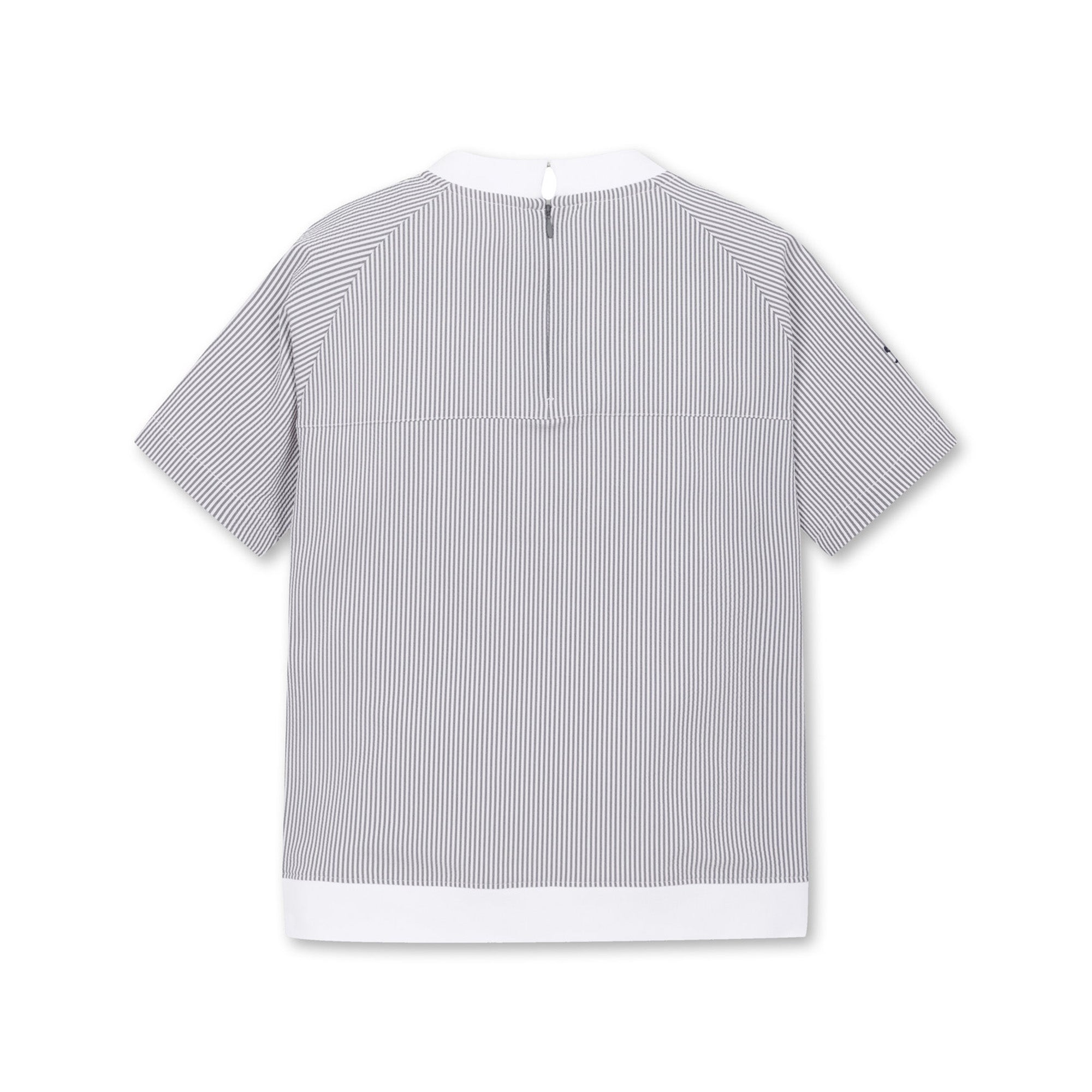 【25SS｜WAAC X JONES】WOMEN シアサッカーショートスリーブプルオーバー ネイビー