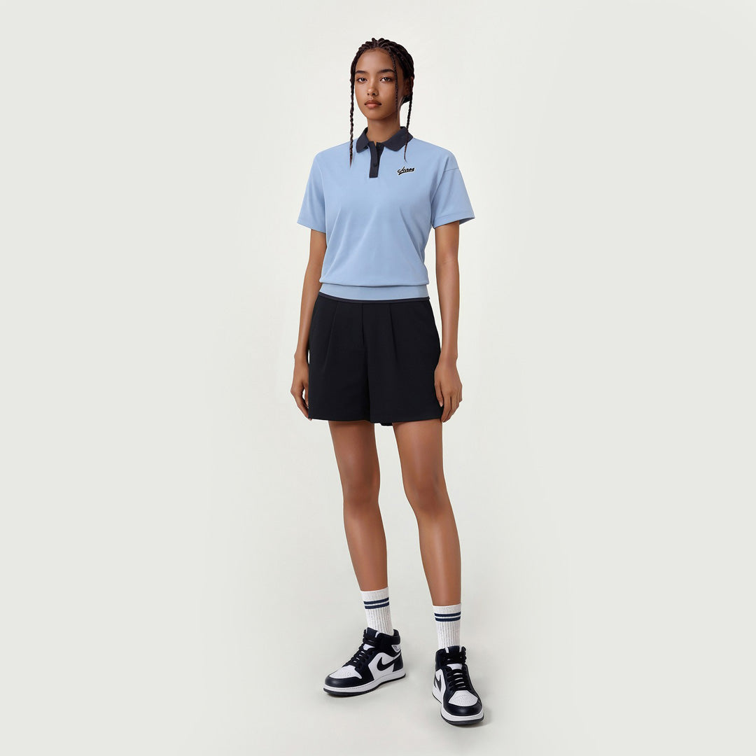 【25SS｜WAAC X JONES】WOMEN ショートスリーブポロシャツ ライトブルー