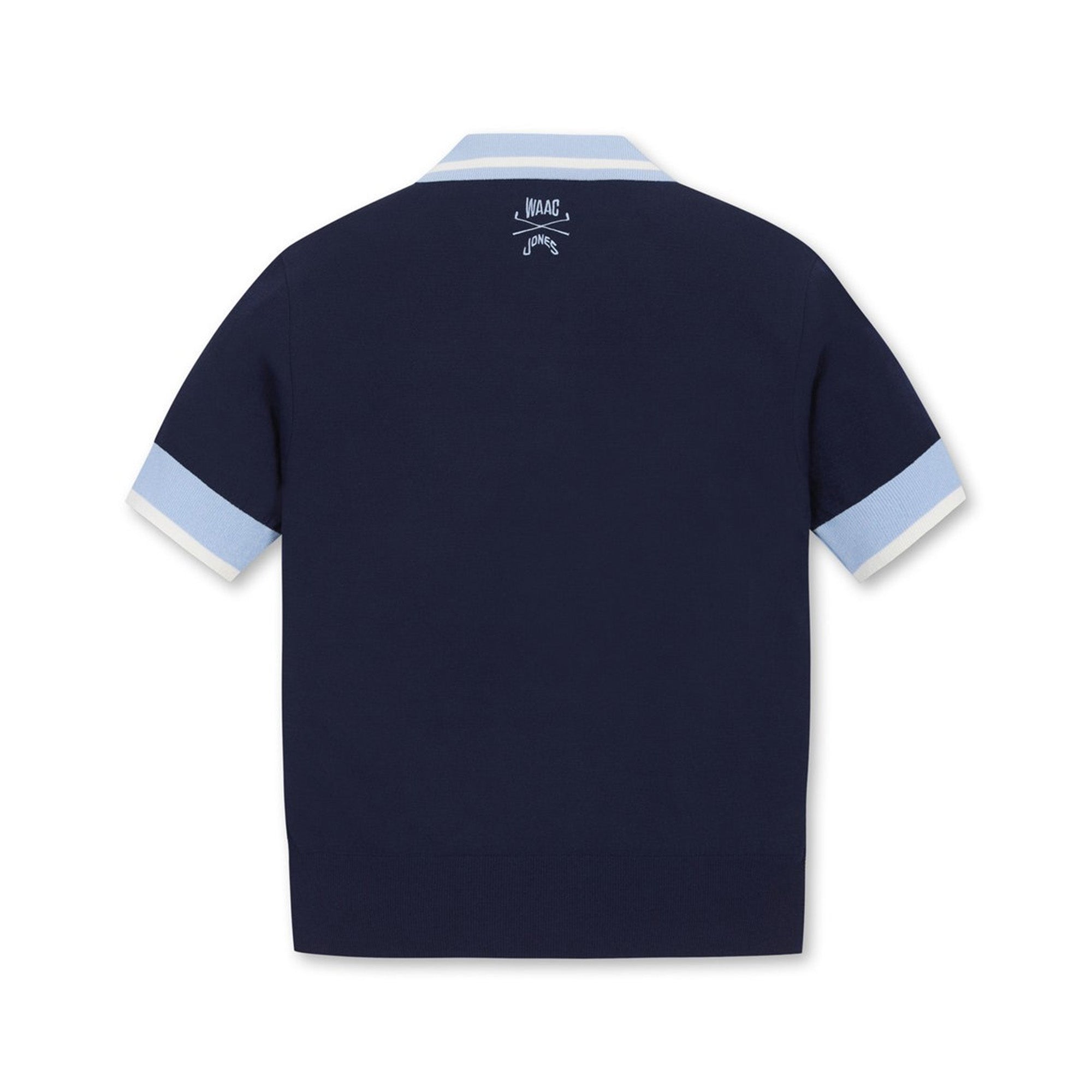 【25SS ｜WAAC X JONES】WOMEN サマーニットポロシャツ ネイビー