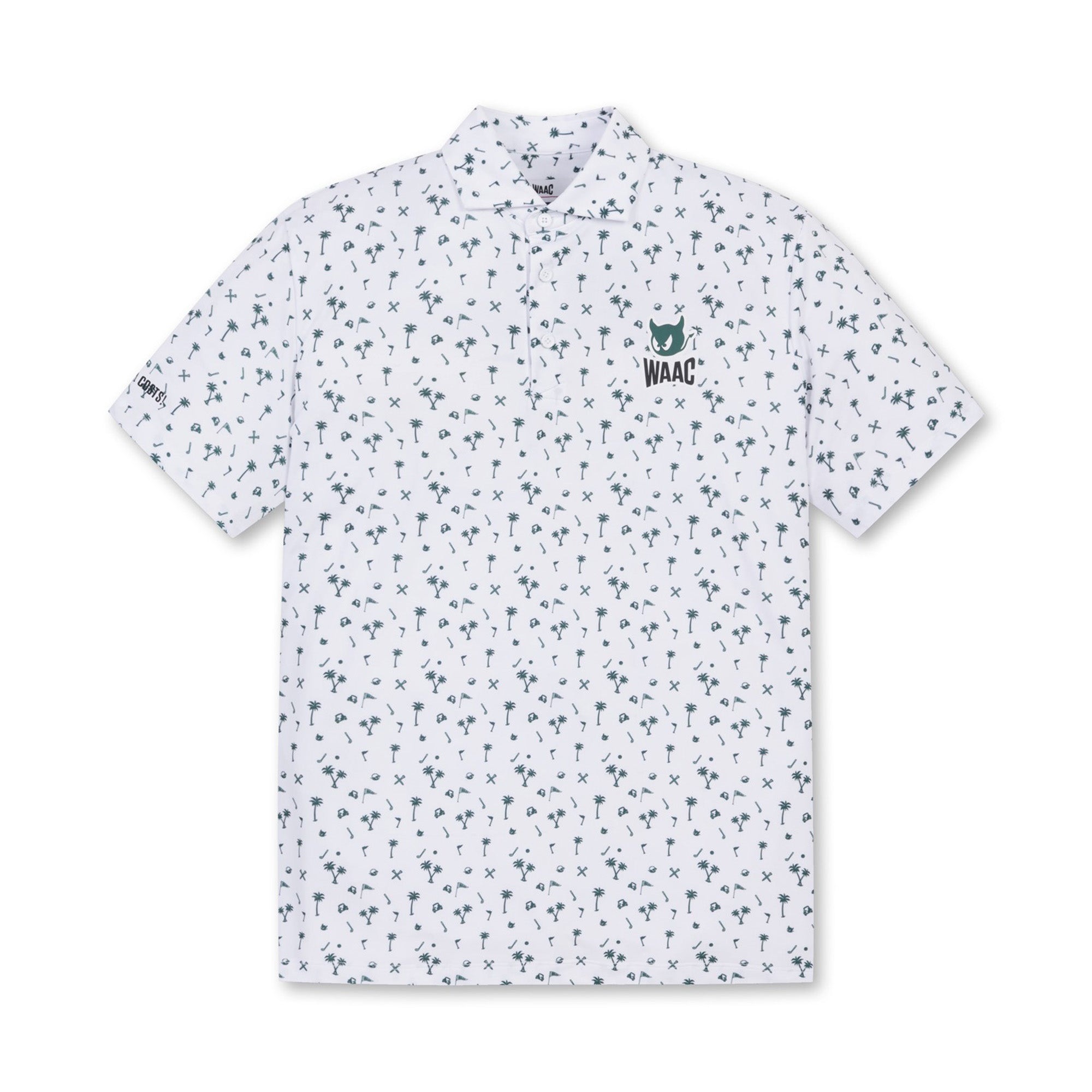 【25SS 新作】MEN オールオーバーモチーフポロシャツ ホワイト