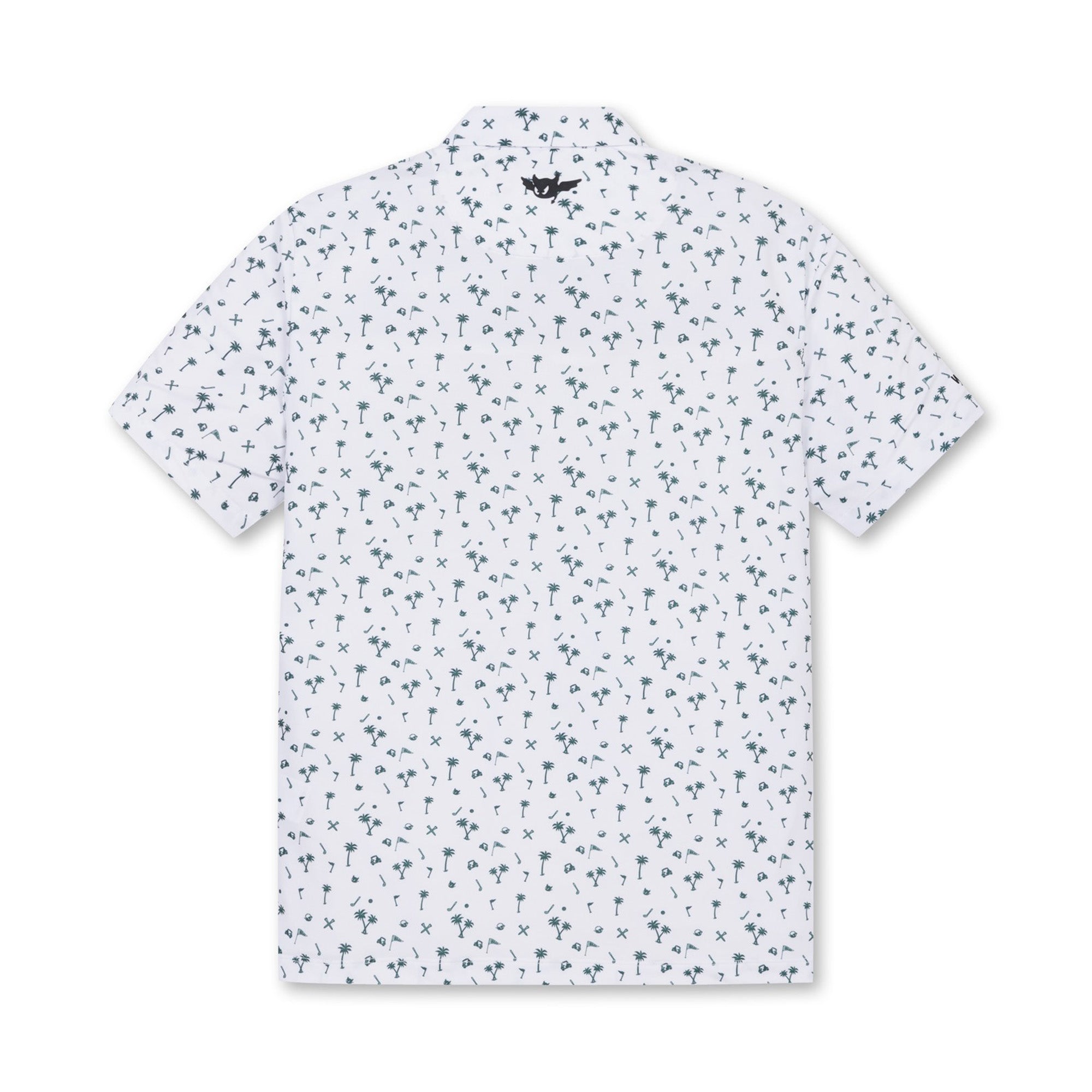 【25SS 新作】MEN オールオーバーモチーフポロシャツ ホワイト