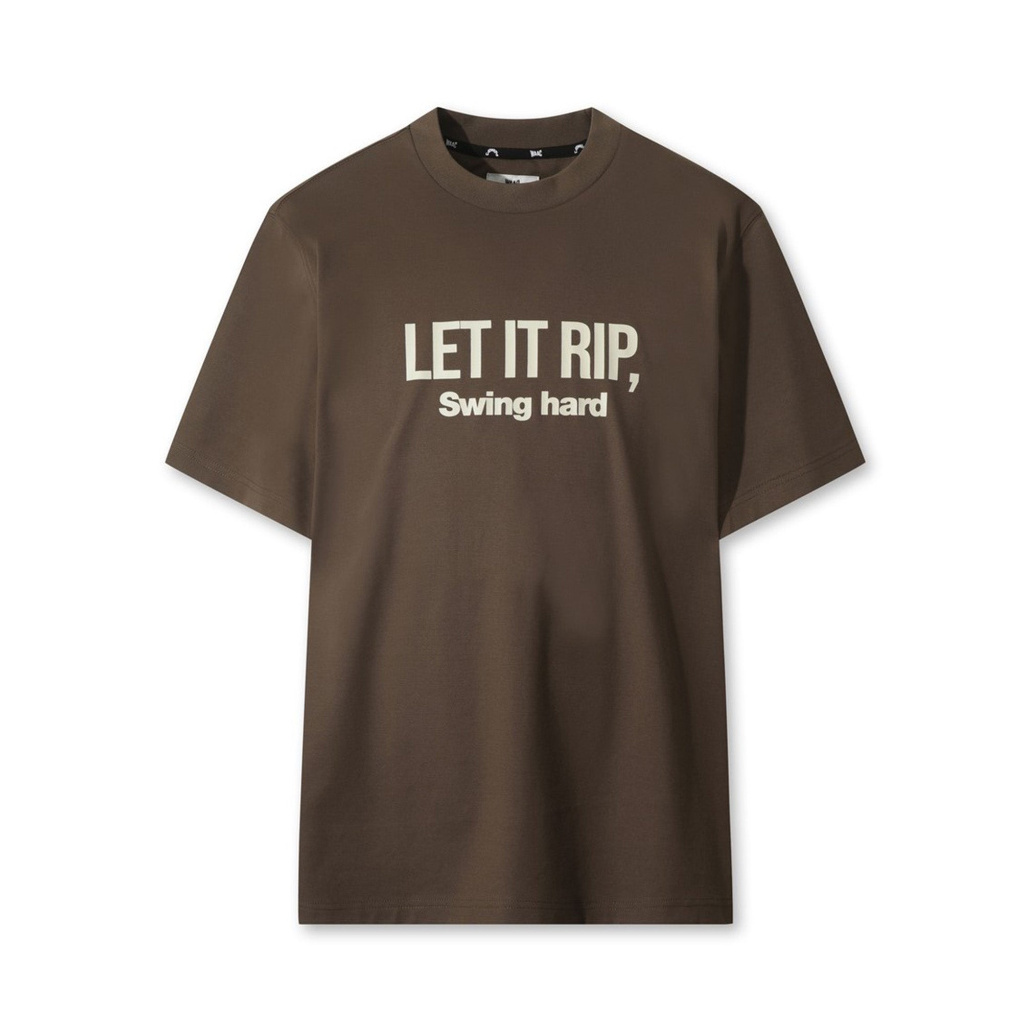 【WAAC X JONES】MEN グラフィッククルーネックTシャツ ブラウン