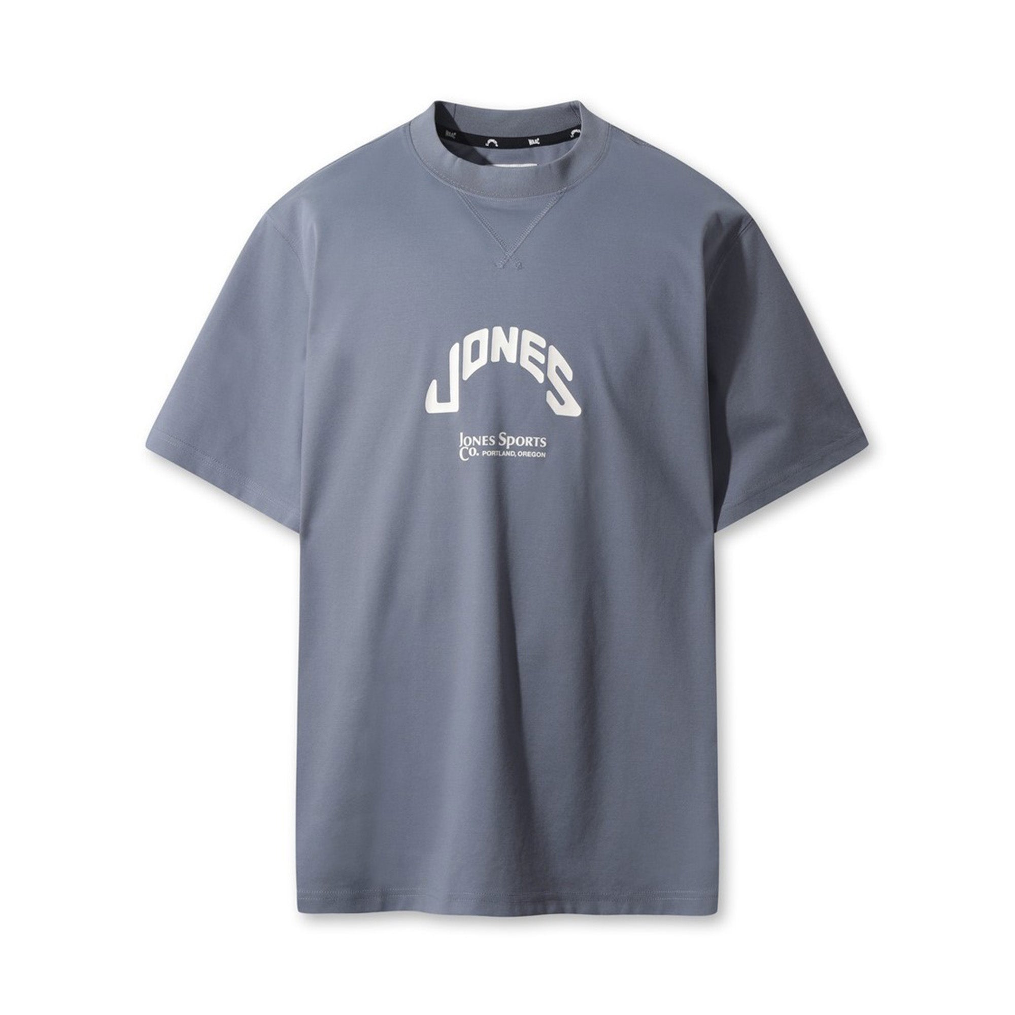 WAAC X JONES】MEN ロゴクルーネックTシャツ サックスブルー