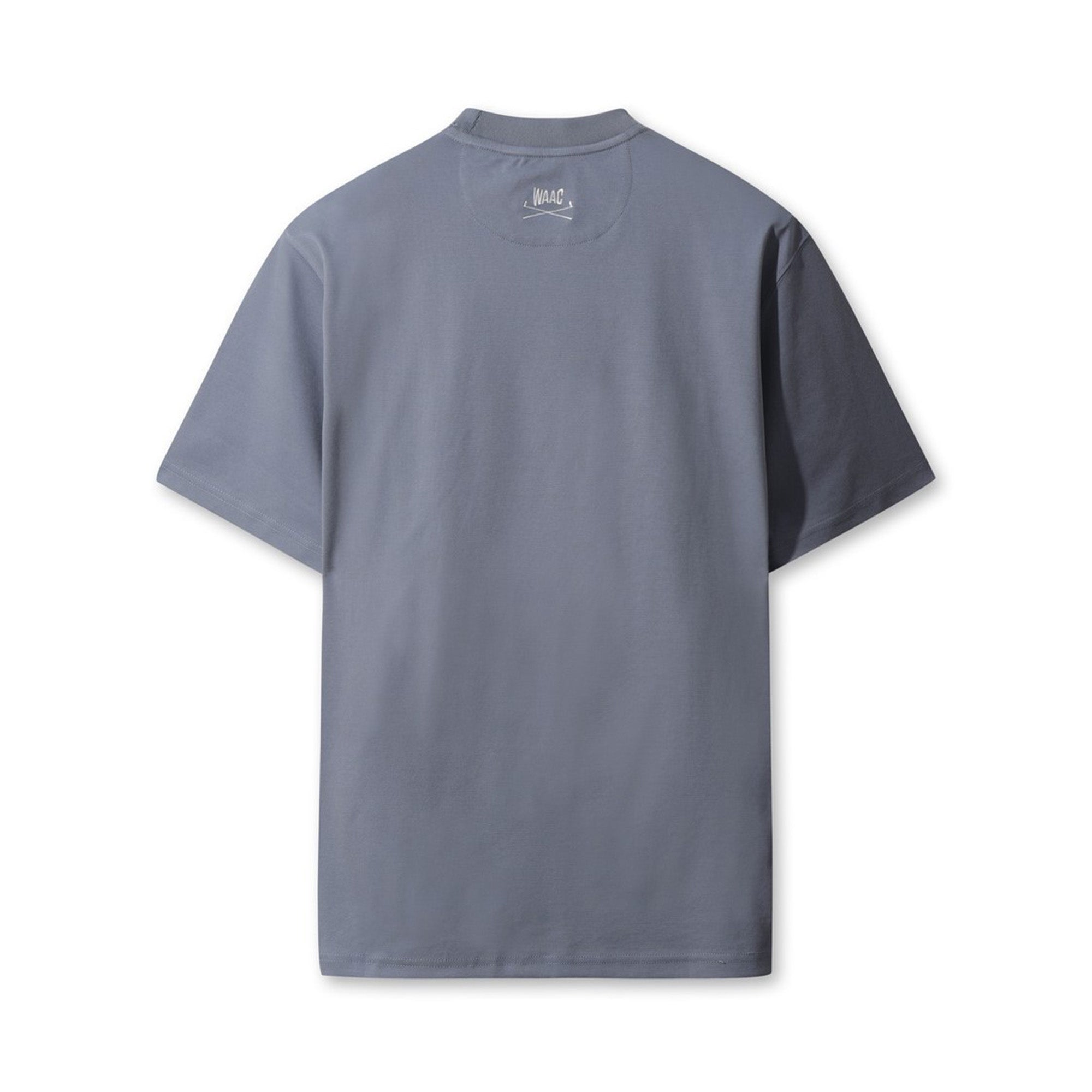 【WAAC X JONES】MEN ロゴクルーネックTシャツ サックスブルー