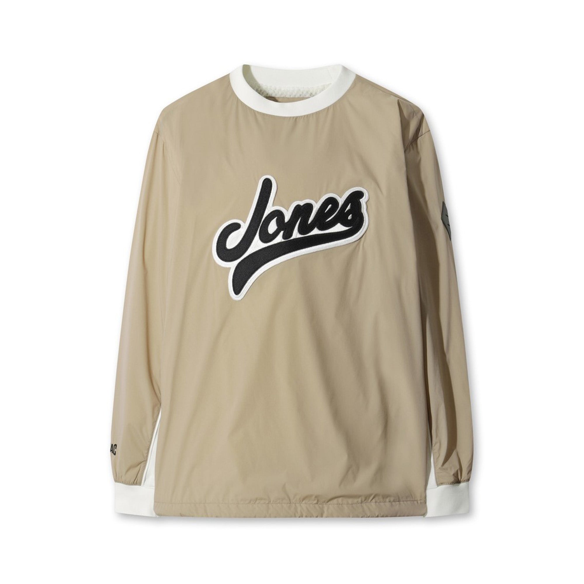 【WAAC X JONES】MEN ロゴウィンドブレーカープルオーバー ベージュ