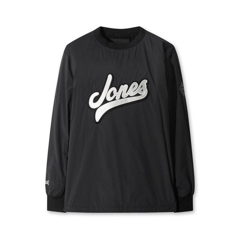 【WAAC X JONES】MEN ロゴウィンドブレーカープルオーバー ブラック