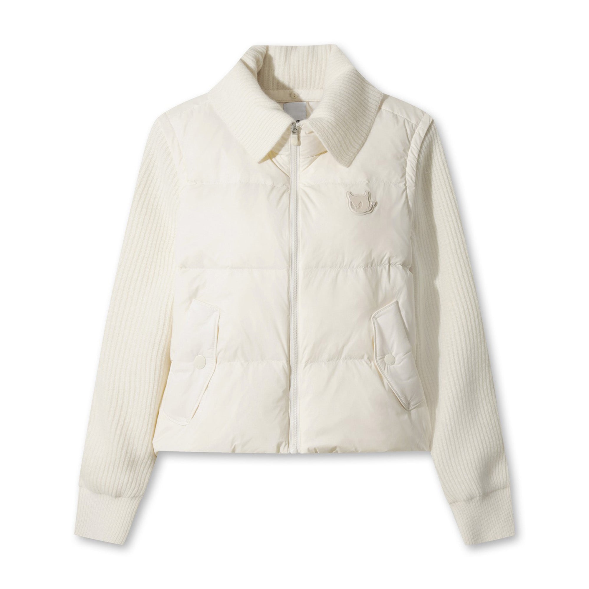 WOMEN ハイブリッドダウンジャケット アイボリー